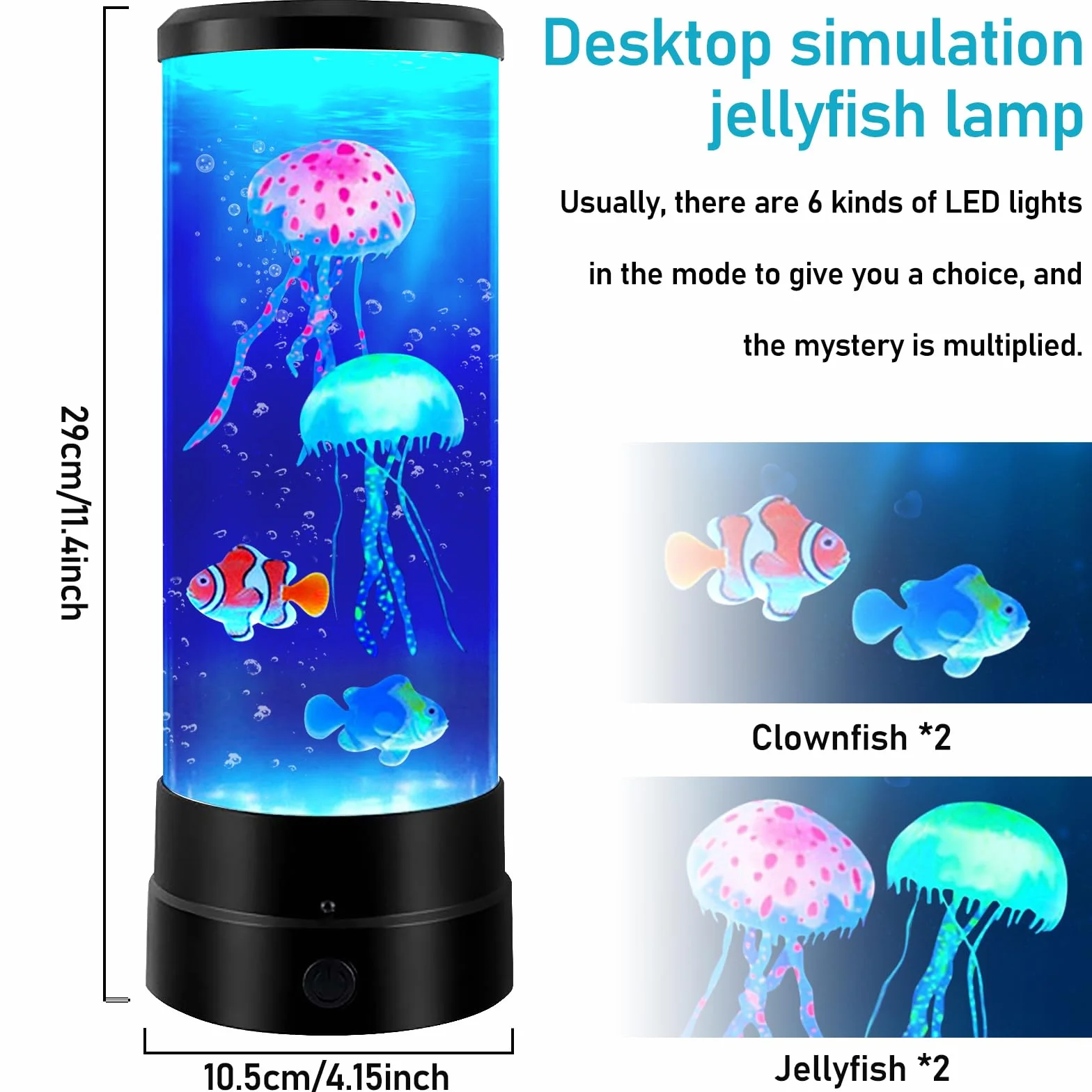 PORFOYO Lámpara de medusas lava 17 modos cambio color mando distancia luz nocturna acuario