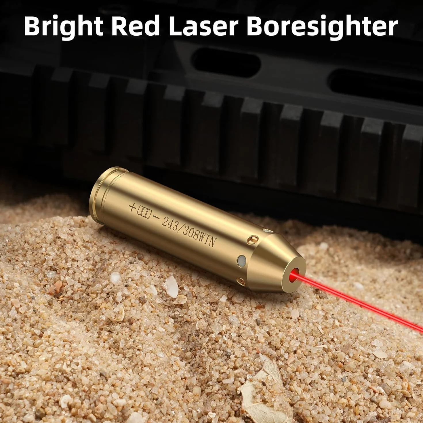 Cartucho de alineación láser .308 Win visor punto rojo calibración precisión escopeta tiro deportivo