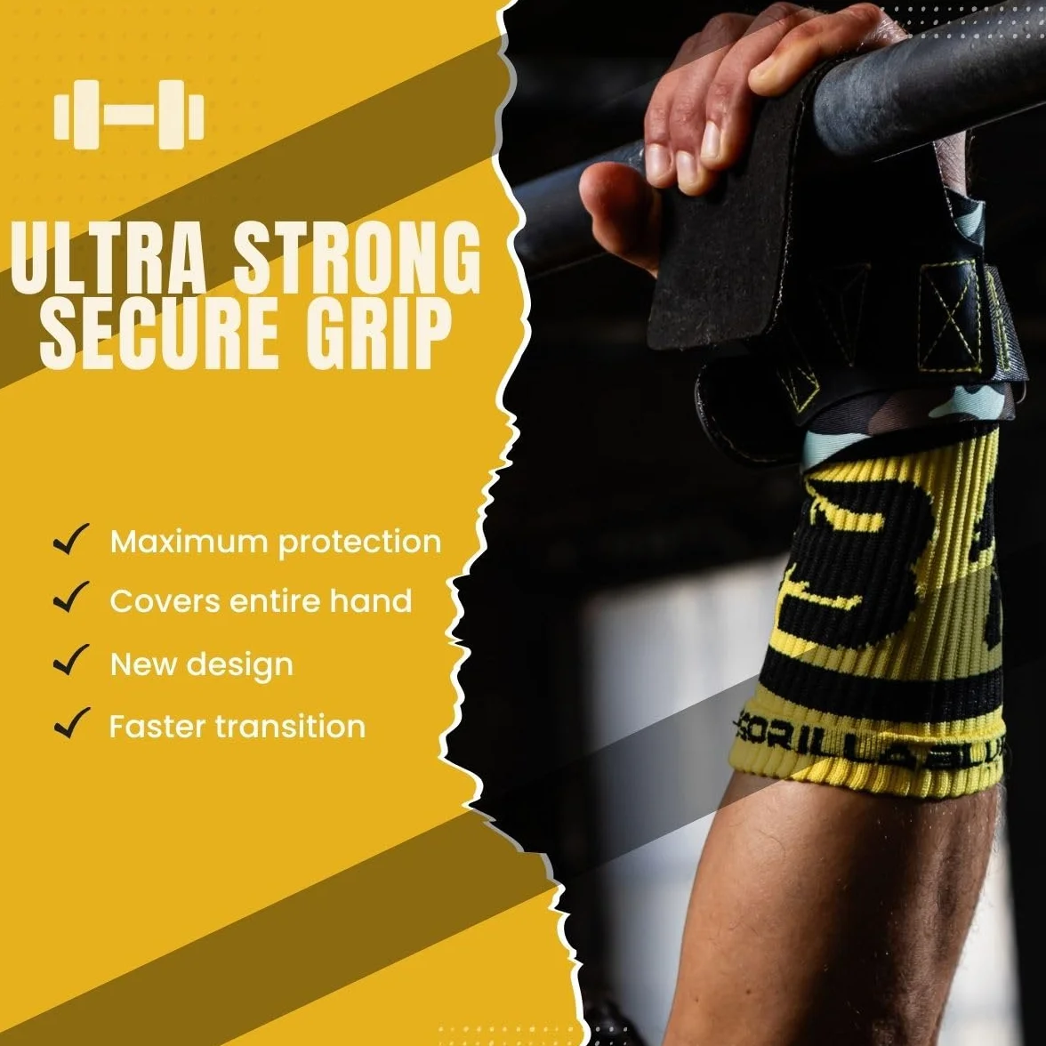 BLUEGORILLA Competitor 3.0 Calleras para Crosstraining Grip RX sin Magnesio Neopreno Reforzado