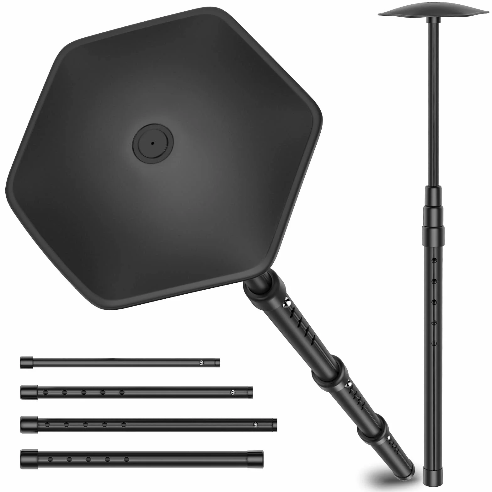 Rhino Valley Palo de Soporte para Bolsa de Viaje de Golf, Poste de Aleación Aluminio Ajustable Retráctil Ligero con Funda Sistema de Protección Varilla de Soporte para Bolso de Golf