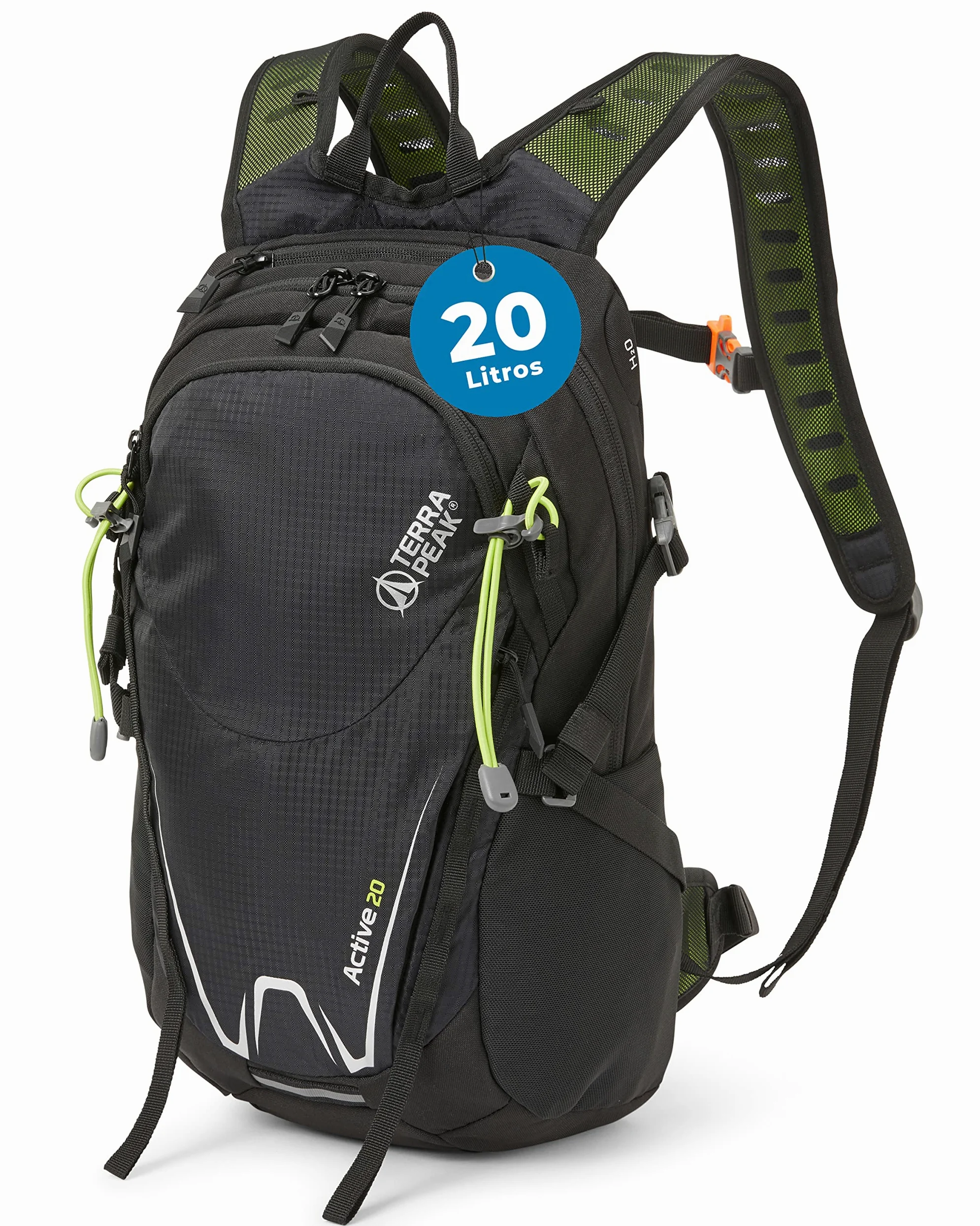 Terra Peak® Mochila de Senderismo 20L para hombre y mujer (ACTIVE 20 PEQUEÑA) - Mochila de montaña, trekking y viaje para exteriores, ergonómica e impermeable, con ventilación trasera (transpirable)