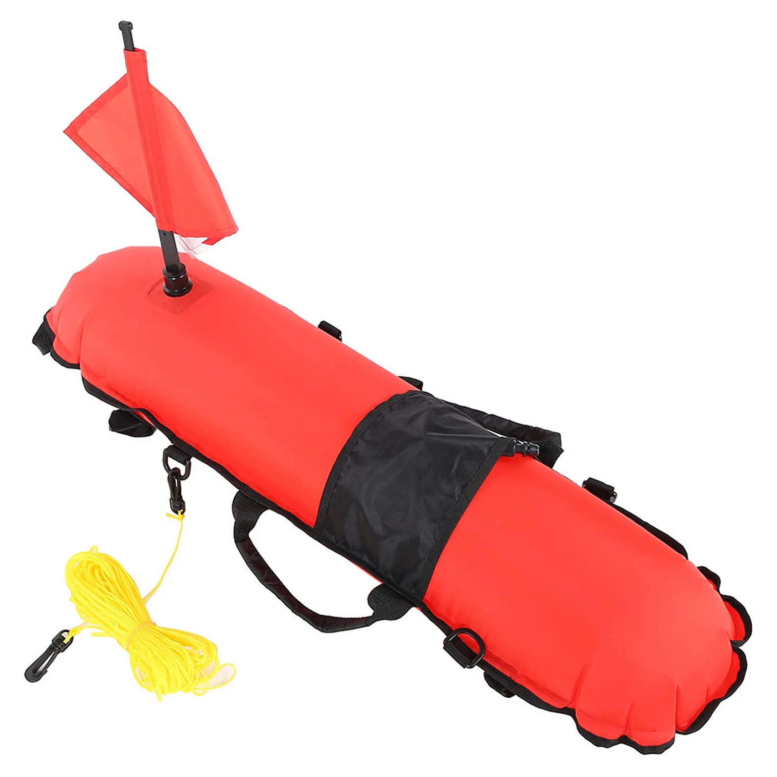 Bandera de Buceo, Bandera de Buceo Flotador de Buceo Inflación Torpedo Boyo Signal Float Ball & Flag Float Float Torpedo Float para Buceo, Snorkel y Natación