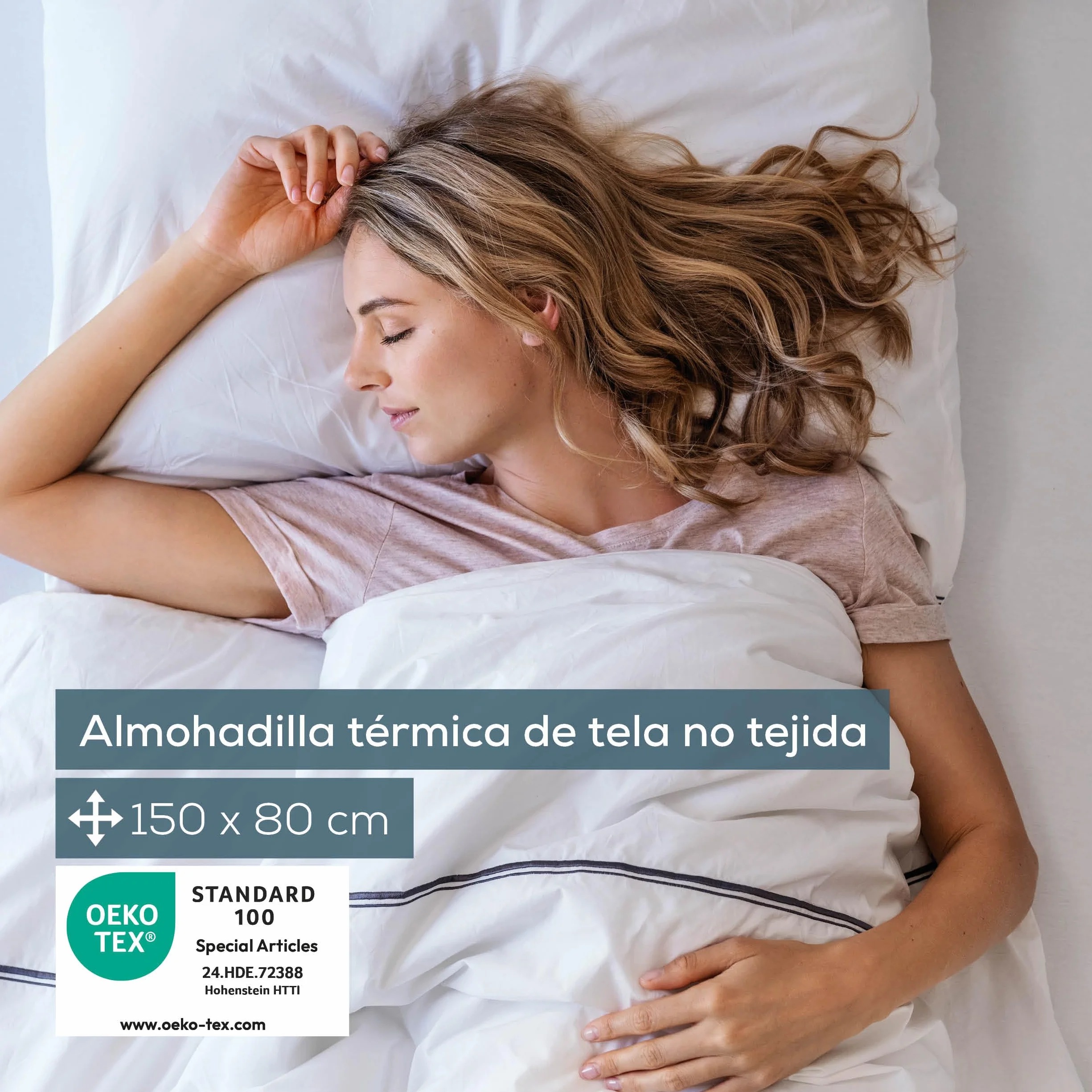 Beurer TS 17 Calientacamas eléctrico, Material no Tejido Suave, Antideslizante Gracias a la fijación con Cinta elástica, 3 Niveles de Temperatura, 150 x 80 cm, Sistema de Seguridad