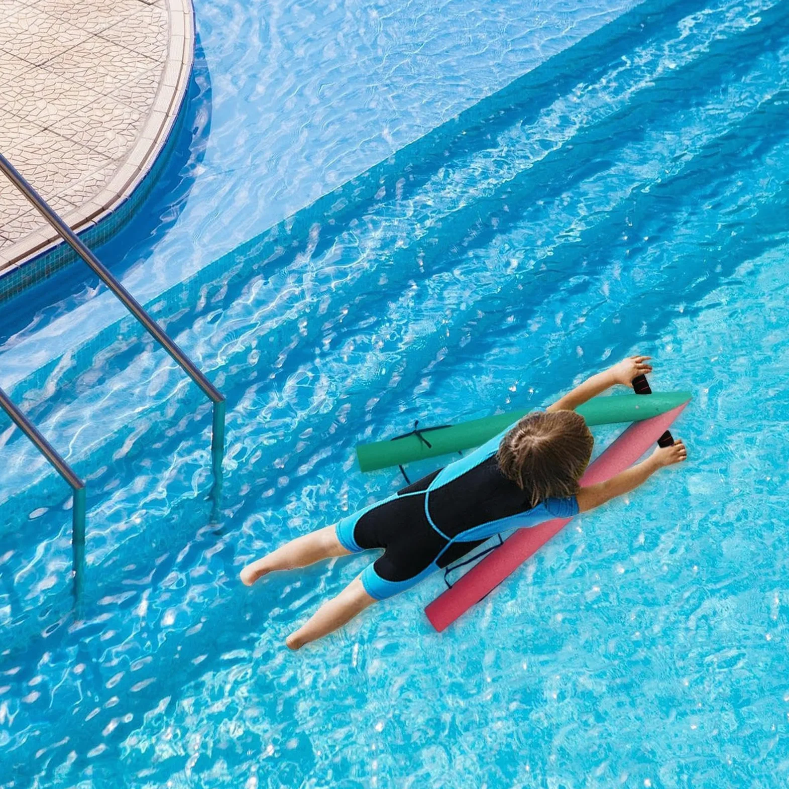 Pool Noodles para Adultos Flotación portátil de alta visibilidad | Raft de Piscina y Noodles de Agua para Viajes Verano Vacaciones Playa Lago Río en el Patio Trasero al Aire Libre