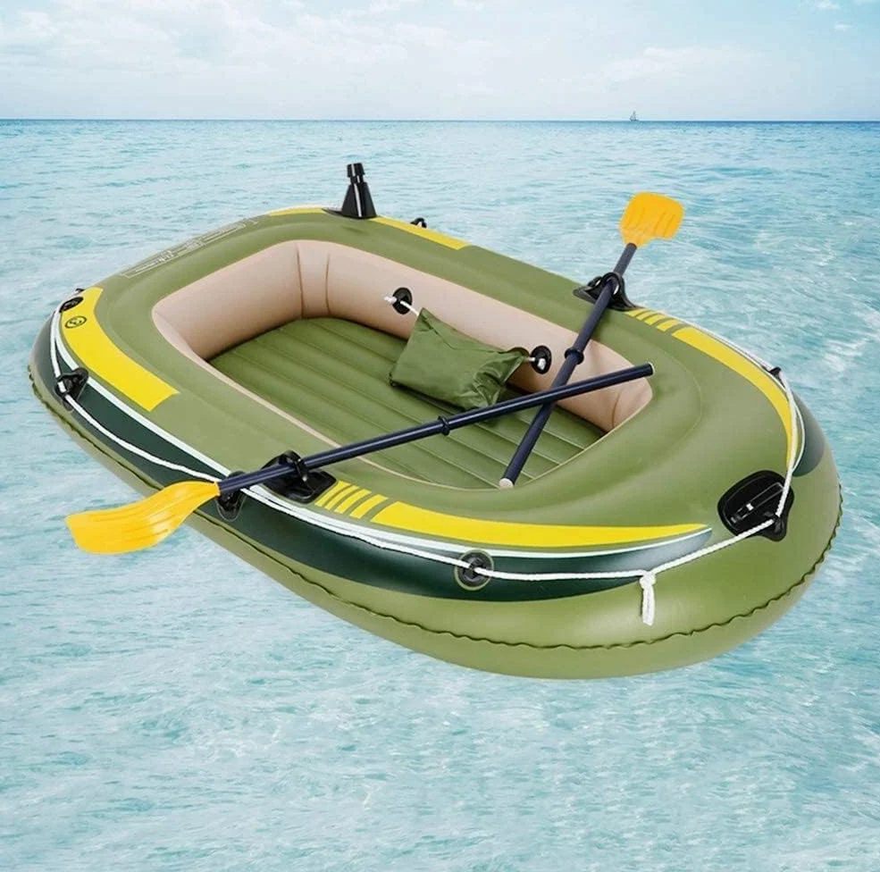 NAKEAH Kayak Inflable for 2 Personas, Kayak Inflable Plegable de PVC for Pesca y Buceo con Soporte de Peso
