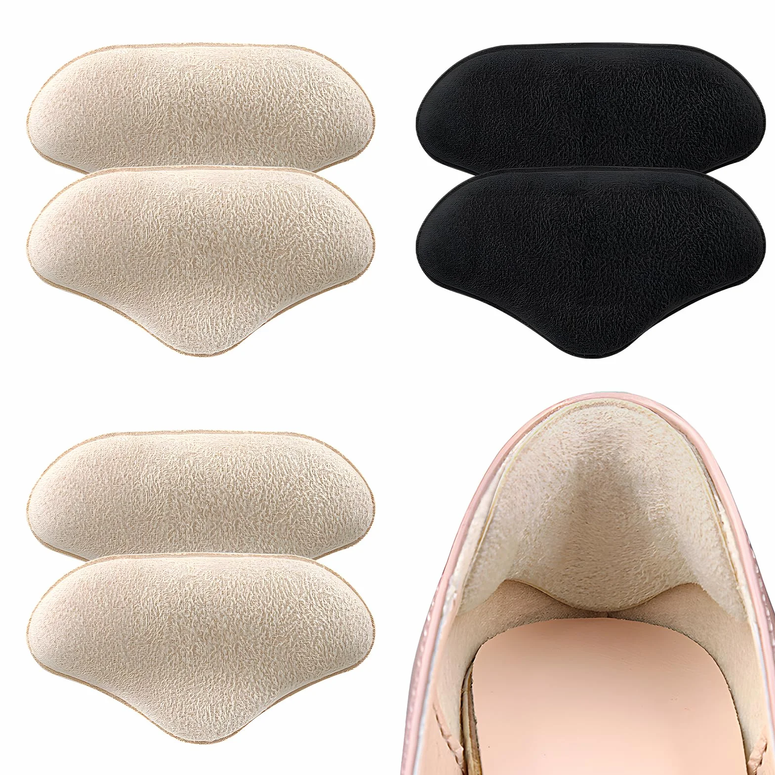 Taloneras para Zapatos Grandes con Insertos de Esponja - 3 Pares