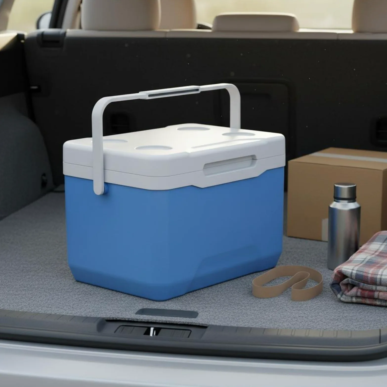 Homyl Portátil Caja de Hielo Contenedor Térmico Nevera Transportable Almacenamiento Aislante con Revestimiento Apto para