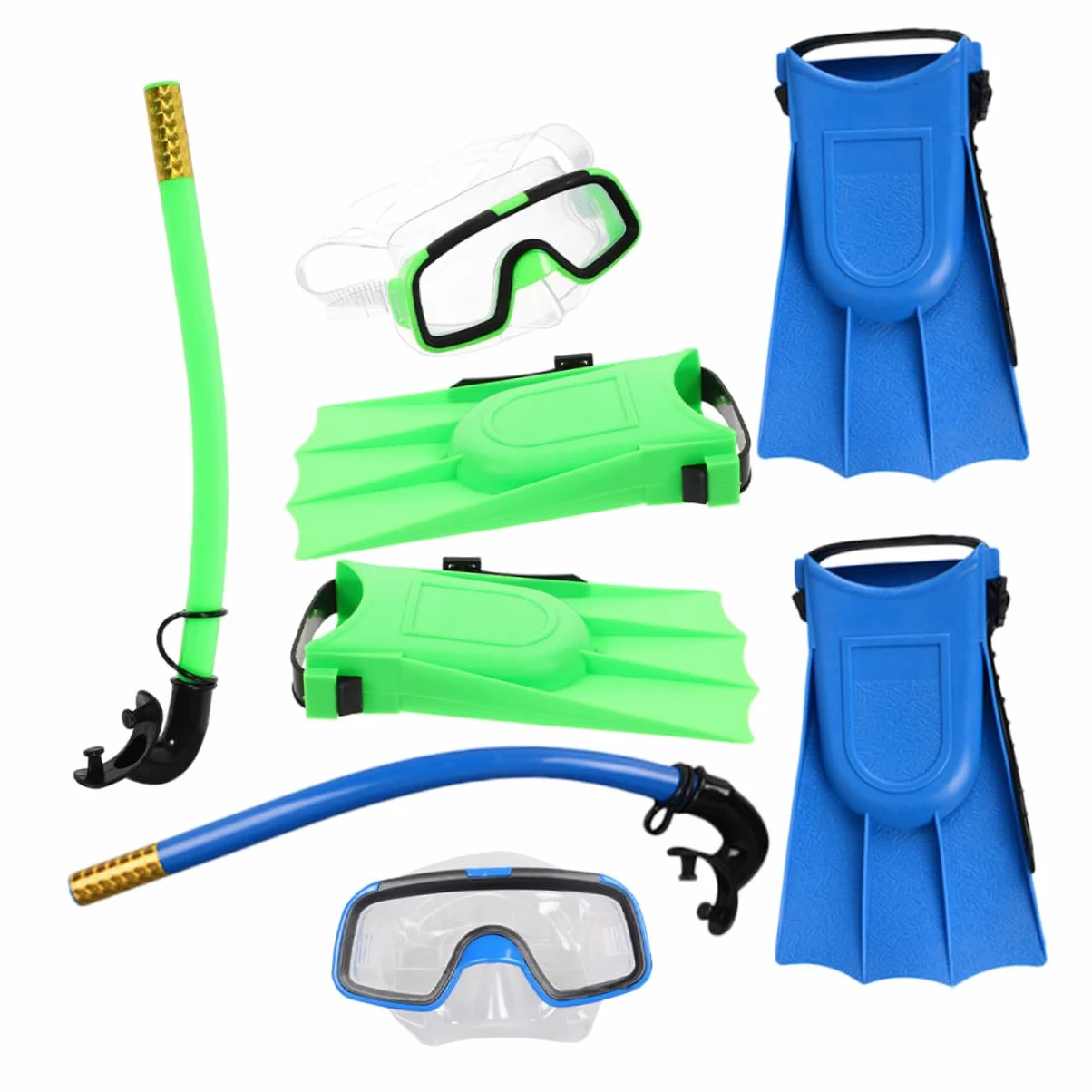 Zerodeko Gafas De Buceo para Snorkel Compacto y Ligero Aletas Cortas para Nadar para Principiantes Incluye Máscara De Snorkel y Equipo De Duradero