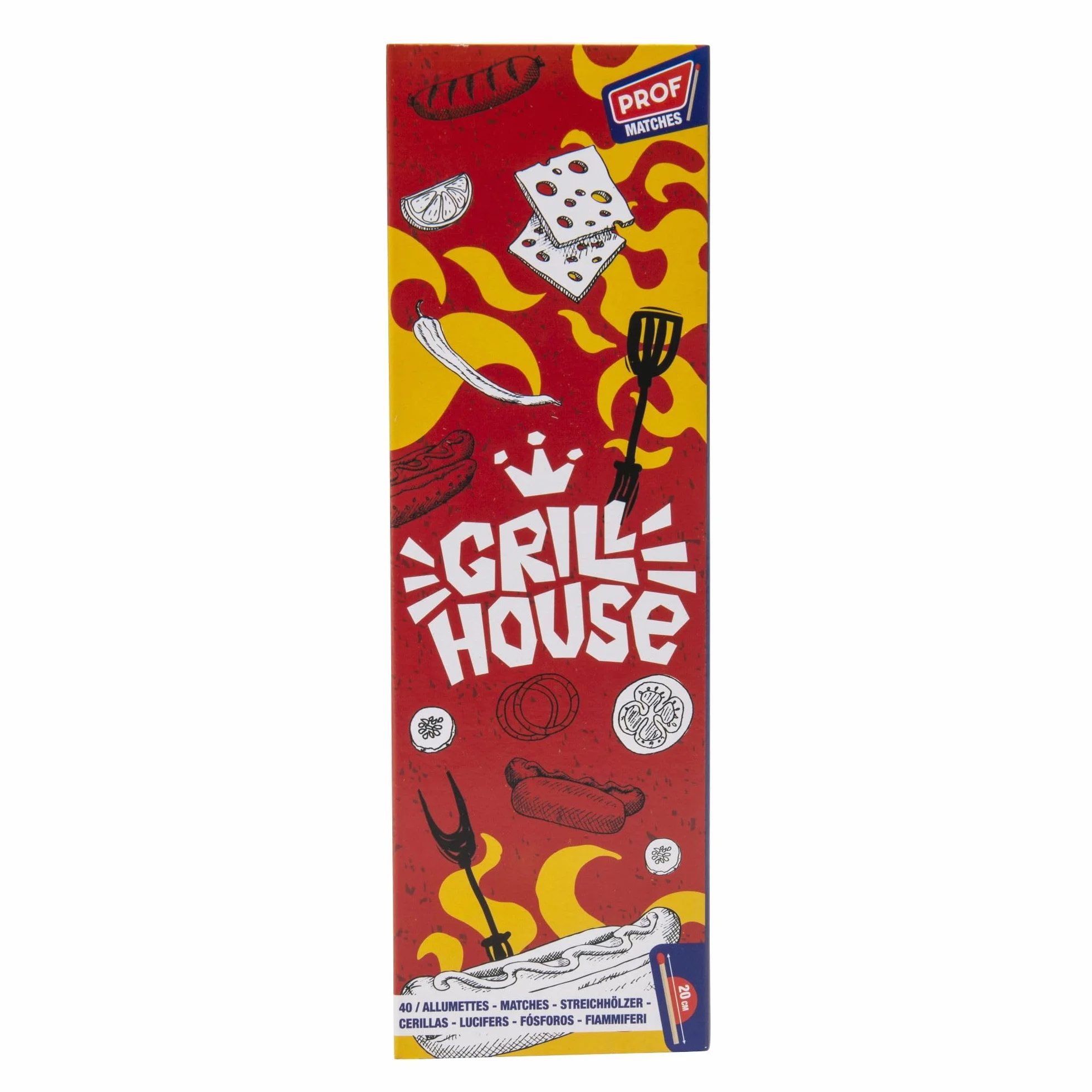 Pyro Feu Fosforos Extra-Largos 17cm Caja 40 Uds Madera