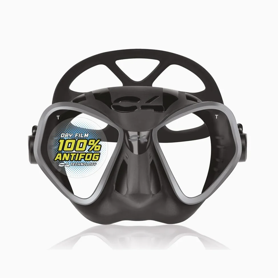 C4 Condo-R Máscara de buceo para apnea, buceo, snorkel y buceo con botella, modelo Black – Snake Camu – Carbon