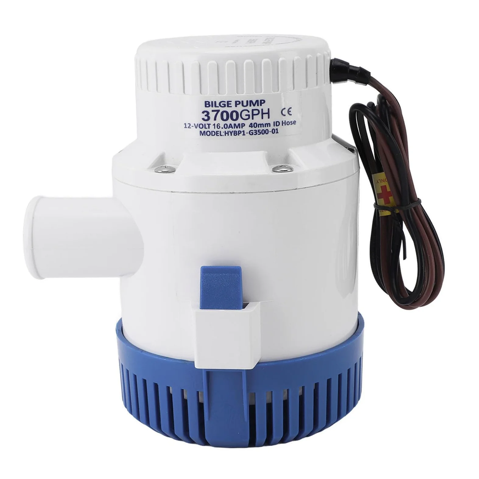 Bomba de Sentina Marina para de 3700 GPH, Bomba de Achique Automática de Prevención de Sobrecalentamiento de bajo Ruido ABS de 12 24v, para Piscinas Caravana RV (24V)