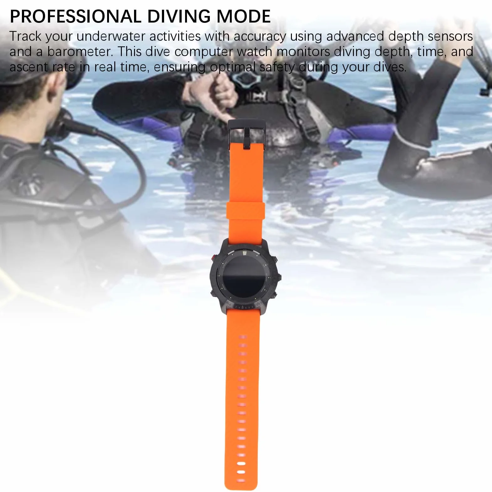 Reloj Profesional de Computadora de Buceo con Profundidad de Trabajo de 328 Pies, Reloj Deportivo con Batería de Larga Duración, Recordatorio Inteligente con Características Precisas, Ideal