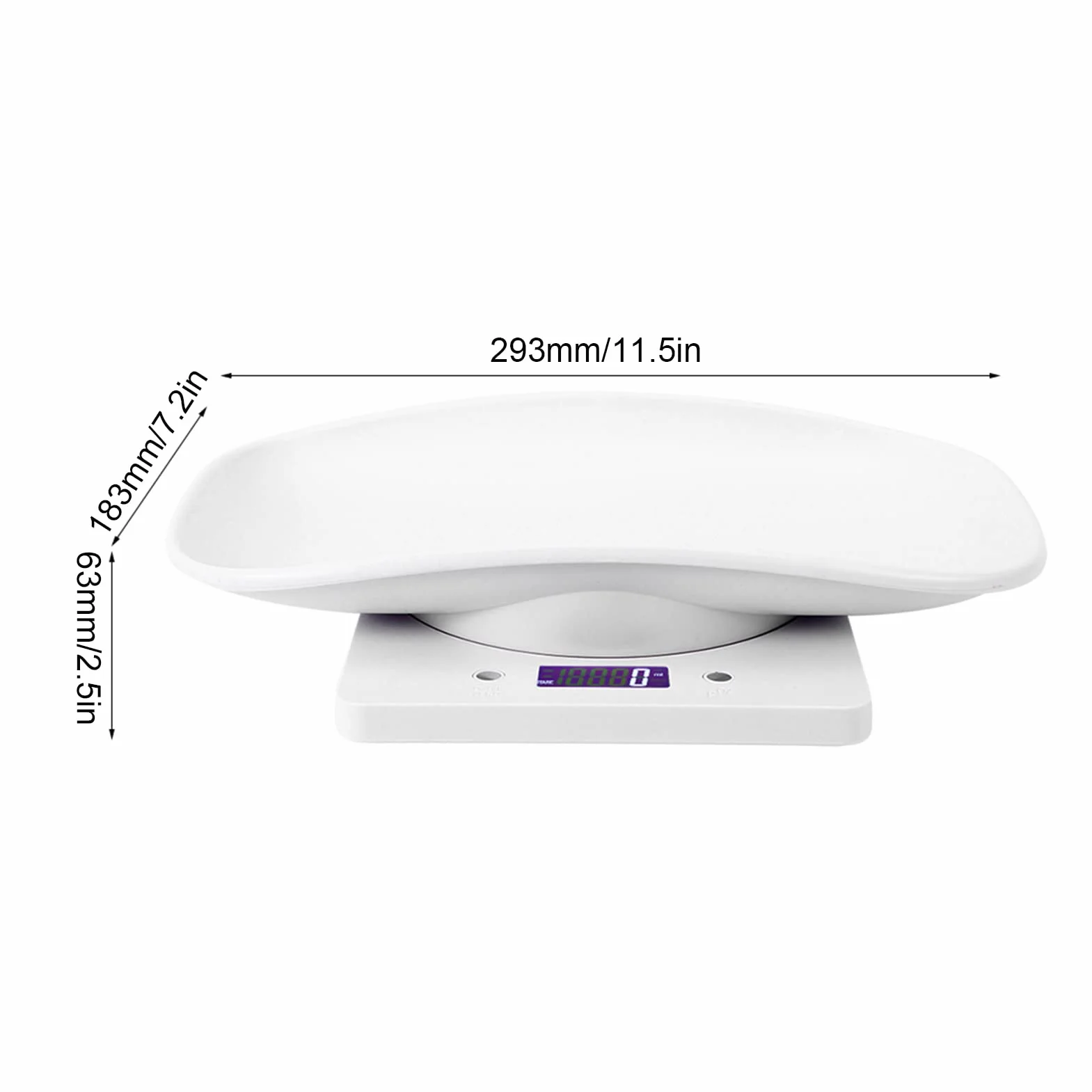 Báscula de Pesaje para Bebés 10 Kg 1 G Digital para Cachorros Perros Gatos Pequeños Electrónica de Cocina