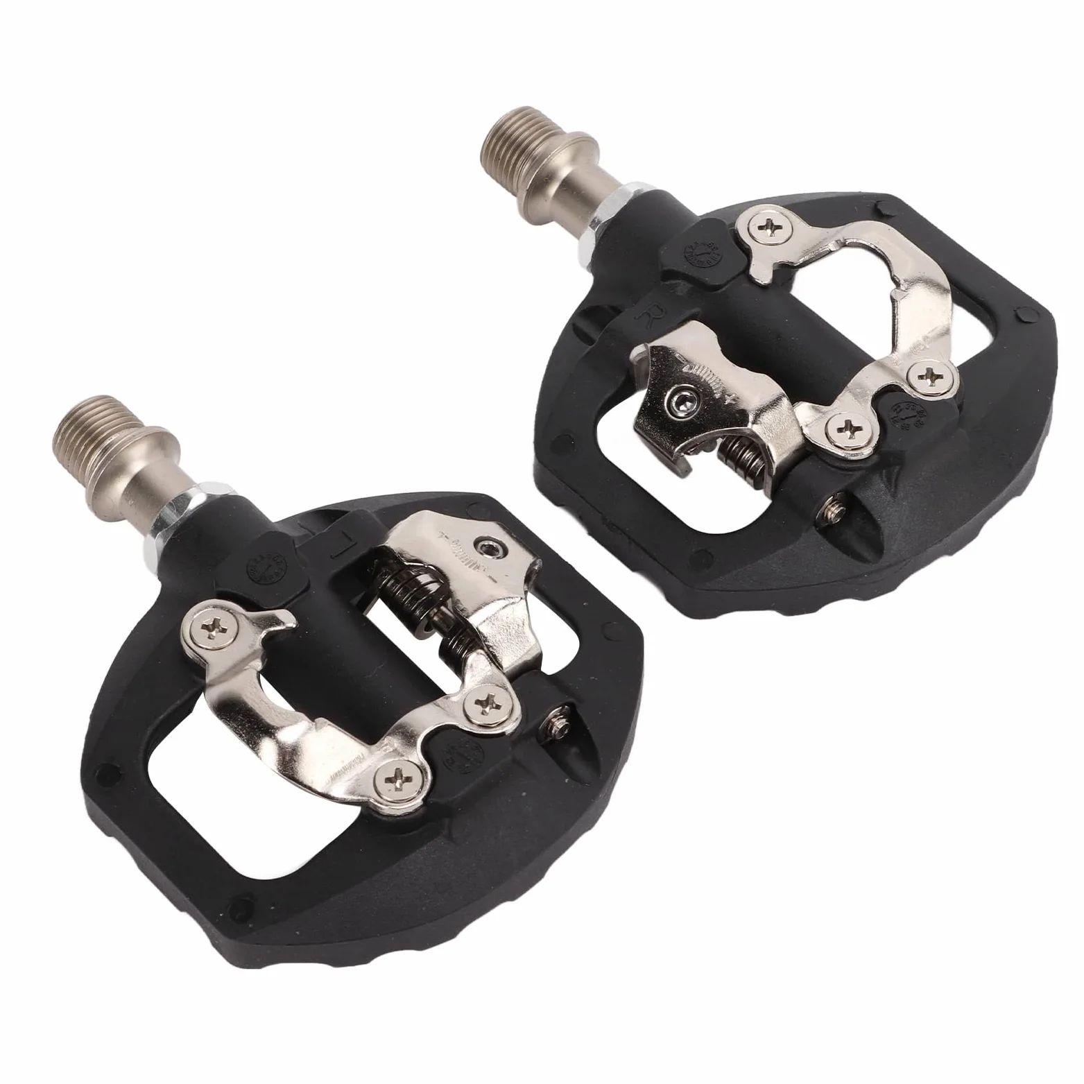 KIMISS Pedal Multiusos de Plataforma de Doble Cara para Bicicleta de Montaña - Pedales Sellados sin Clip con Tacos para Bicicleta de Carretera, Fácil Conversión de Modo sin Clip a Plano
