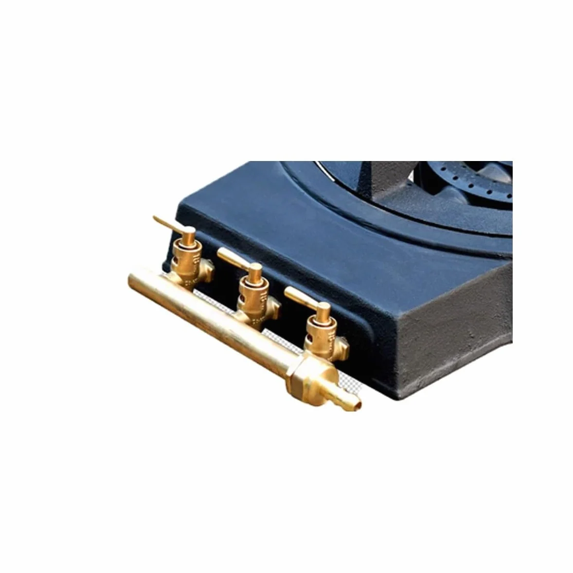 Hornillo de gas para camping 4 pies 8,6 KW con 3 quemadores de gas butano o propano, hierro fundido genuino