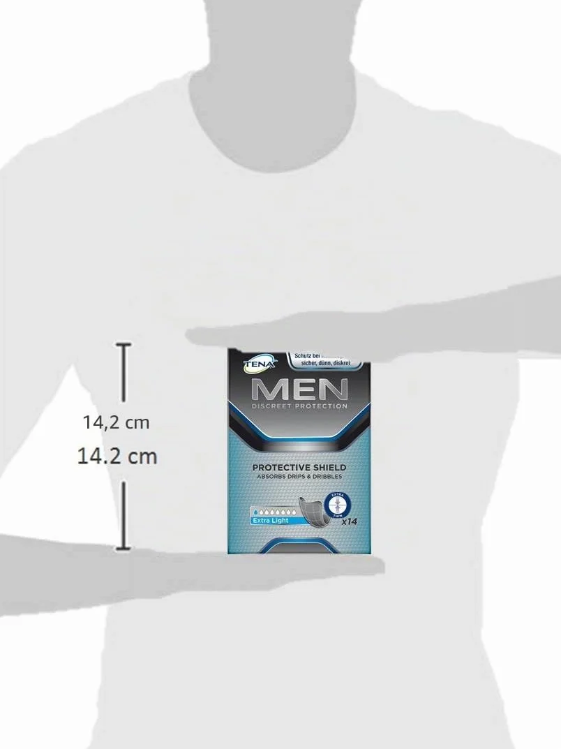 Tena Protección masculina extraligera para incontinencia leve 3 Paquetes 14 compresas