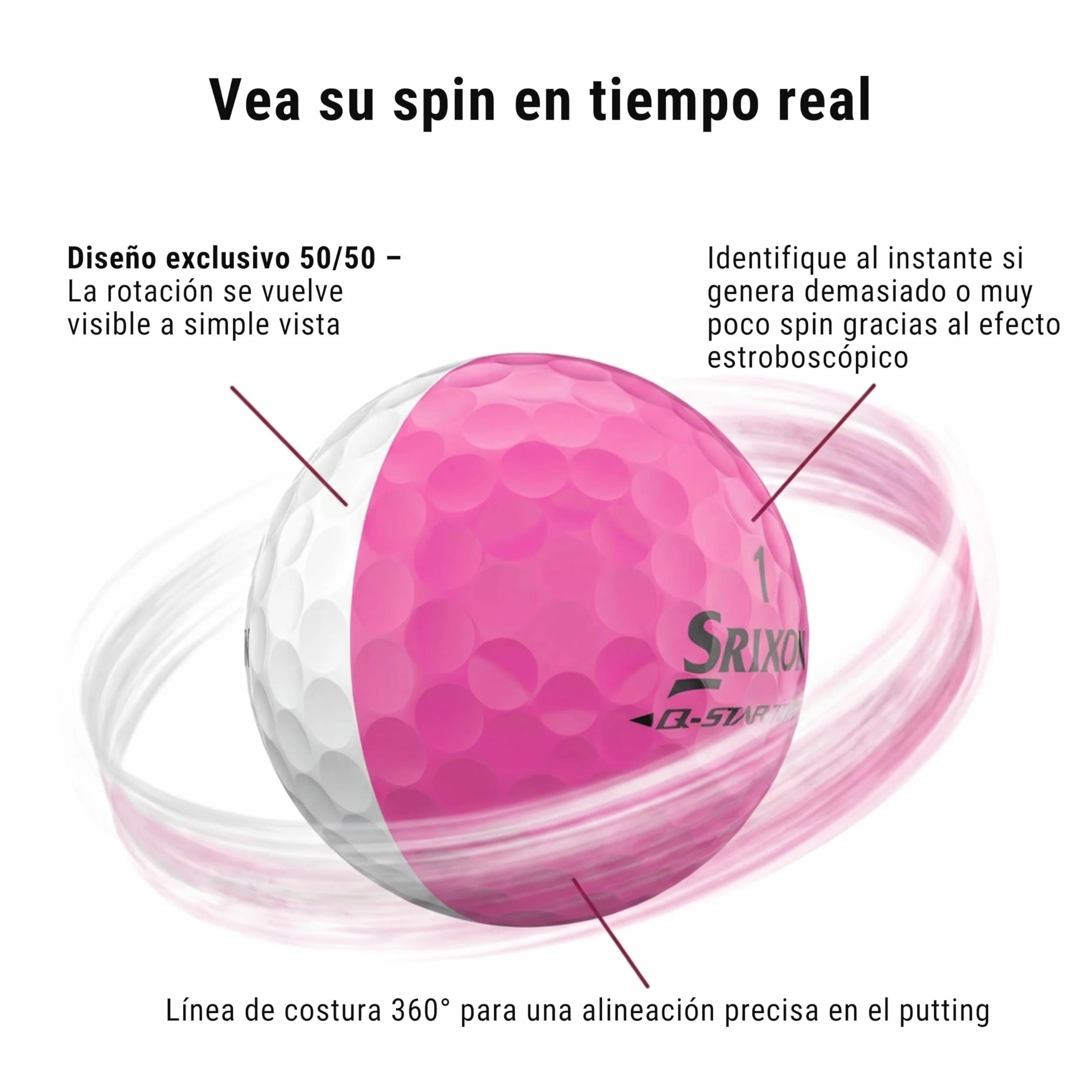 Srixon Q-Star Tour Divide Pelotas de Golf Uretano FastLayer 74 Compresión Paquete 12