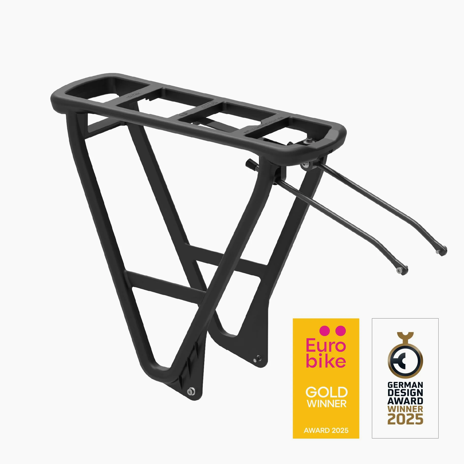 POLISPORT 8873000004 Portabicicletas Trasero HRP – Duradero, Ligero, Montaje Estándar, Compatible con Alforjas, Negro – Soporta hasta 27 kg, Desplazamientos Y Carga