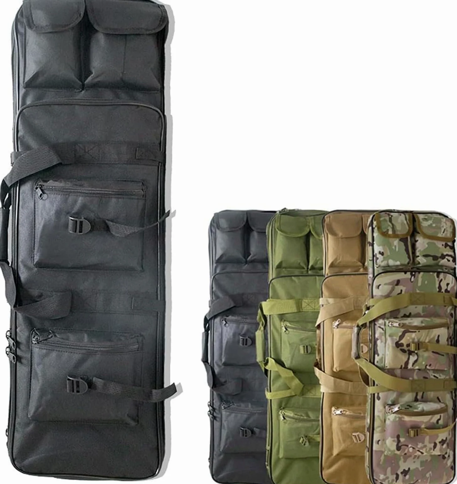 Bolsa Táctica de Escopeta, Estuche de Pistola Acolchado Suave, Bolsa de Escopeta Airsoft, Bolsa para Rifles, Mochila de Almacenamiento para Pistola y Revista B,118cm