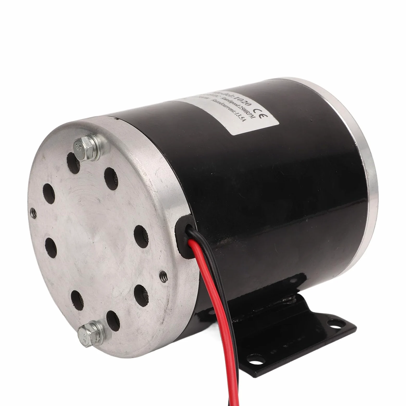 Cryfokt Motor de Polea Eléctrica de 500W, Aleación de Aluminio Cepillado de Poco Ruido para Bicicletas Eléctricas, Scooters y Motocicletas