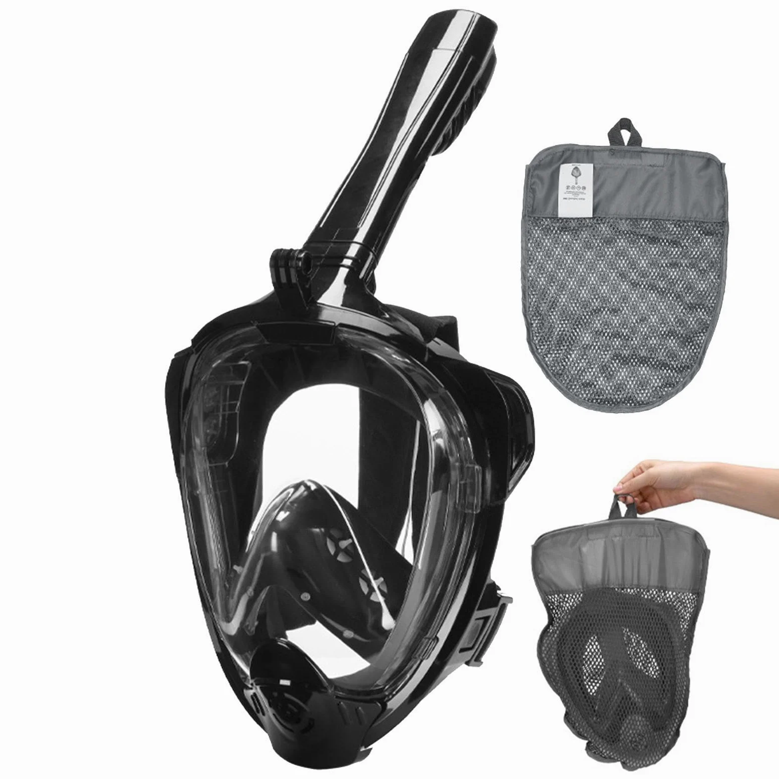 Gafas de buceo para adultos, gafas de buceo para adultos, antivaho, visión panorámica de 180°, gafas de natación, antivaho, a prueba de fugas, gafas de natación de cara completa con cordón