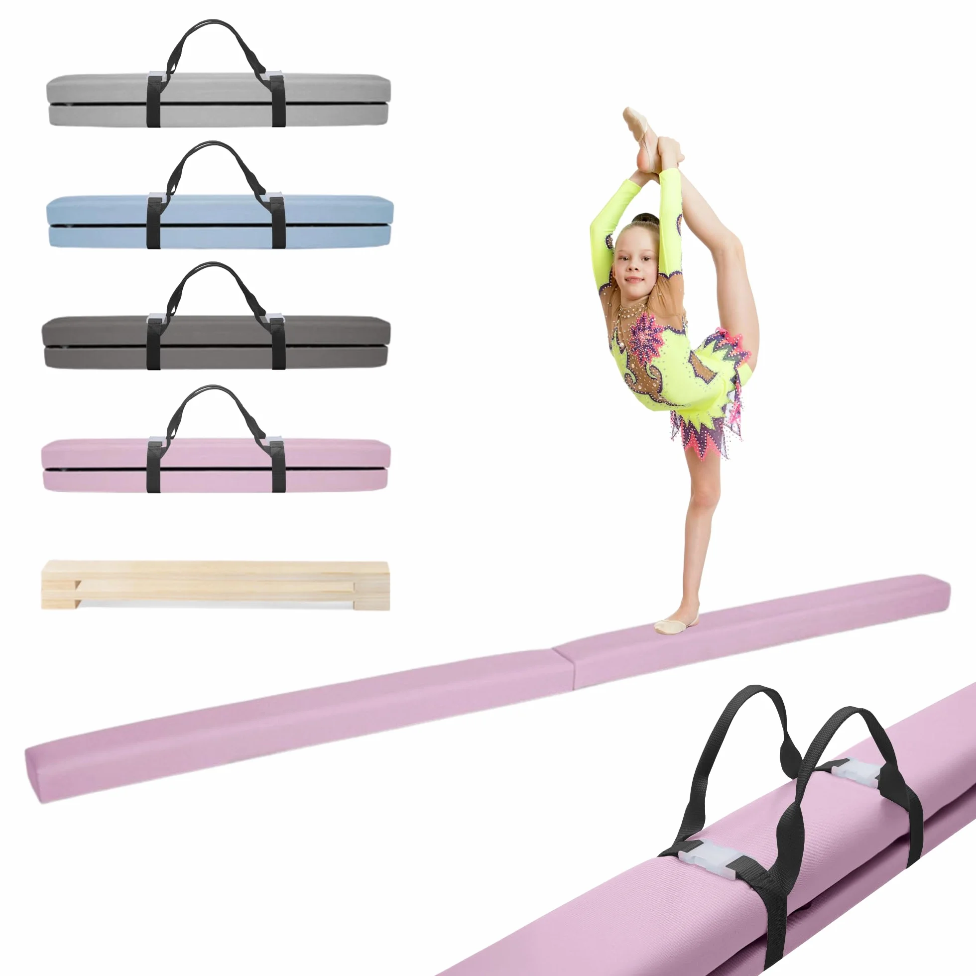 MAMOI® Barra de Equilibrio Gimnasia (200 cm) | Barras Gimnasia artistica en casa | Barras de Gimnasia Antideslizante | Barra Fija Gimnasia artistica