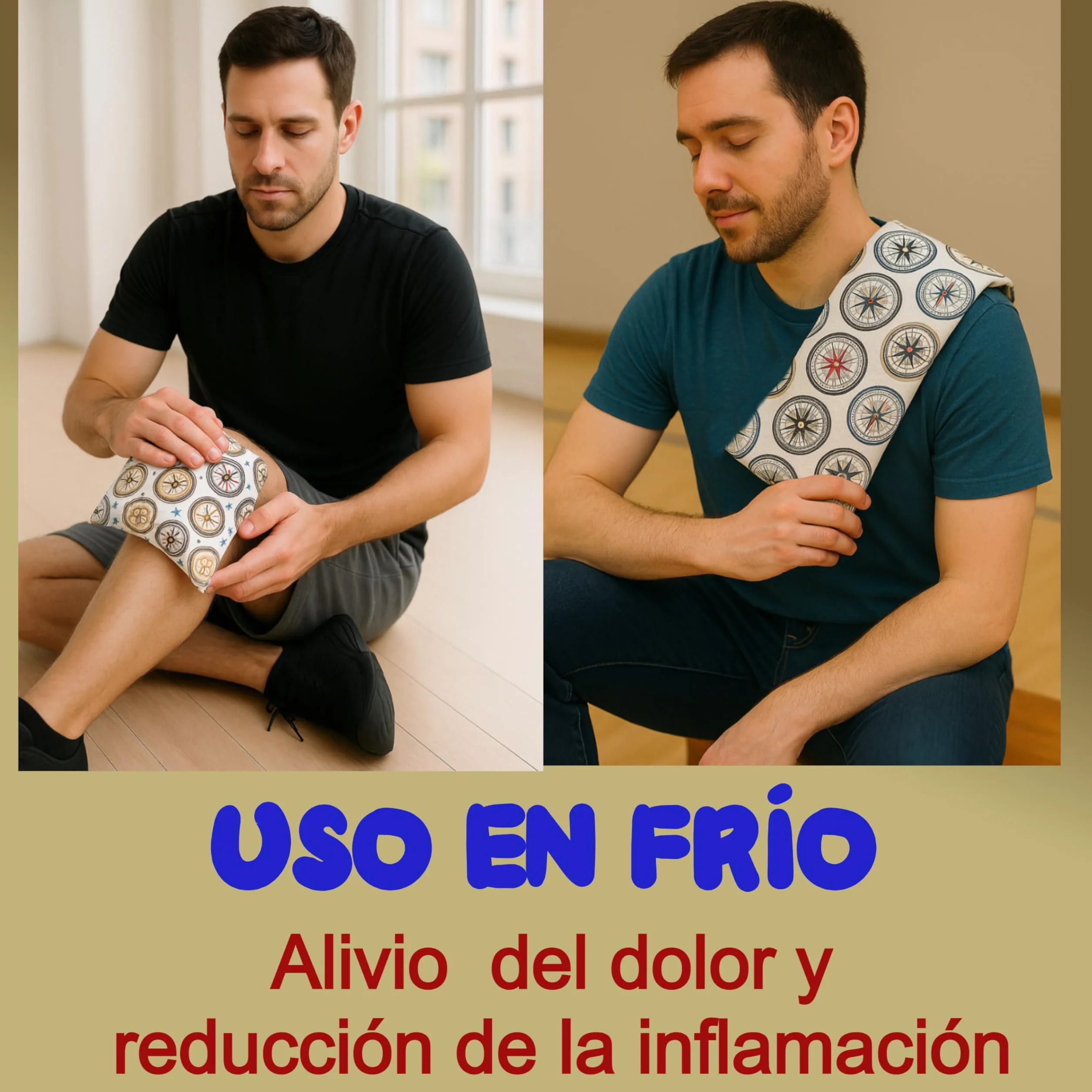 Saco Semillas Microondas 57x14 cm Funda Lavable - Bolsa Térmica Calor y Frío para Cuello Espalda