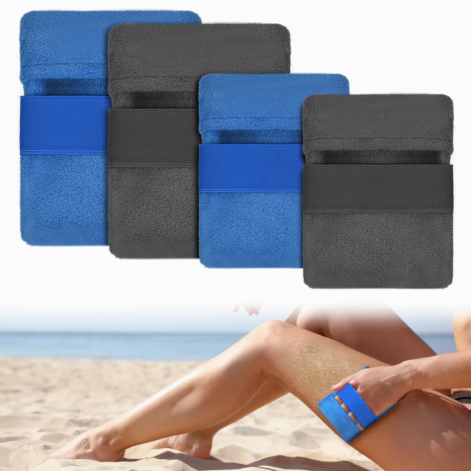 flintronic 4PCS Removedores Arena Playa, Bolsa de Eliminación de Arena Accesorios de Playa, Bolsa Portátil para Quitar Arena para Actividades de Voleibol al Aire Libre, Surf Verano, Cámping