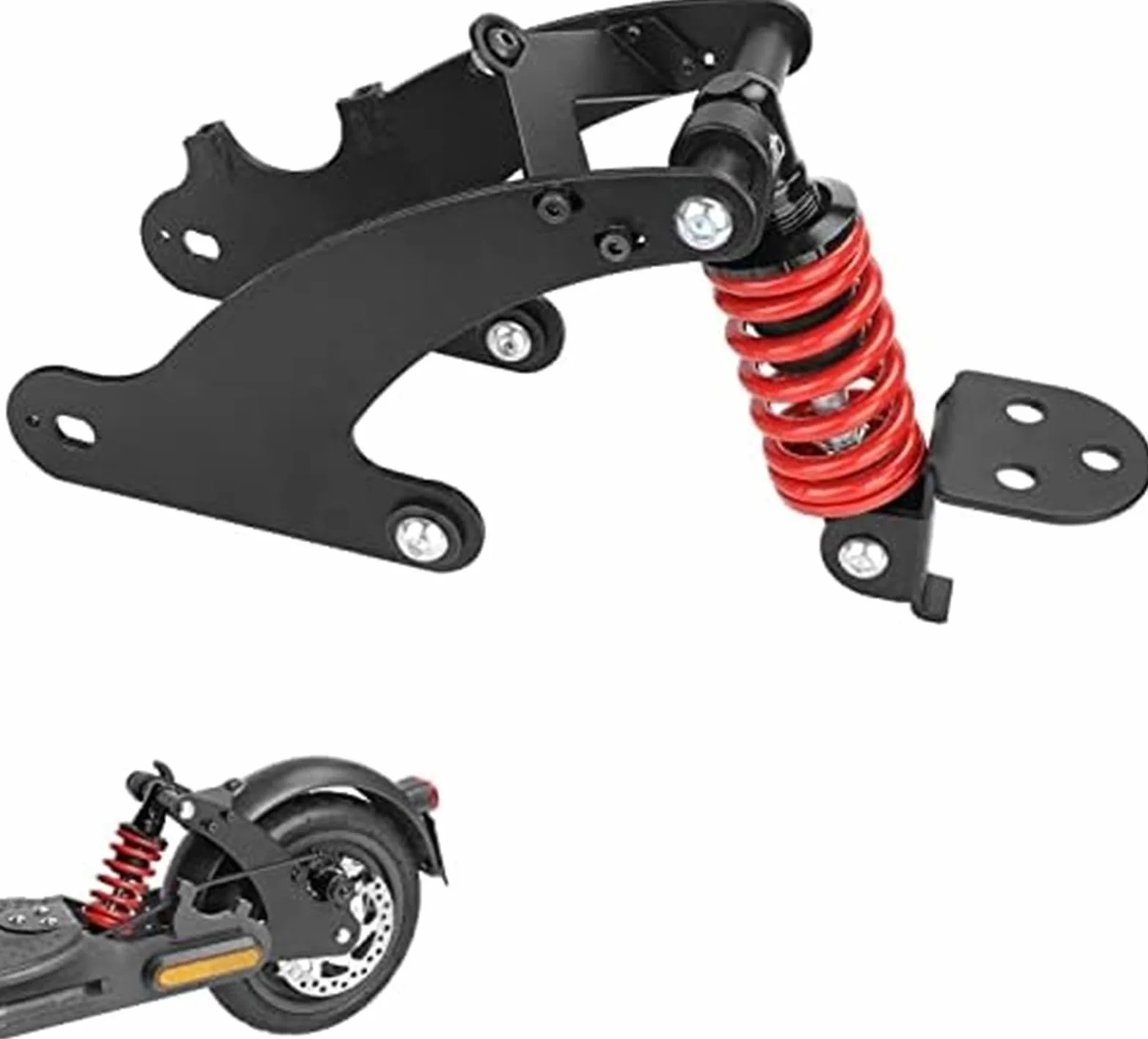Suspensión Trasera for Patinete eléctrico Xiaomi Pro Pro2, Amortiguador Trasero, Juego de Horquilla - Pro/Pro2 Rojo Resorte de suspensión Delantera para patineta(Red 80mm for M365+1S)