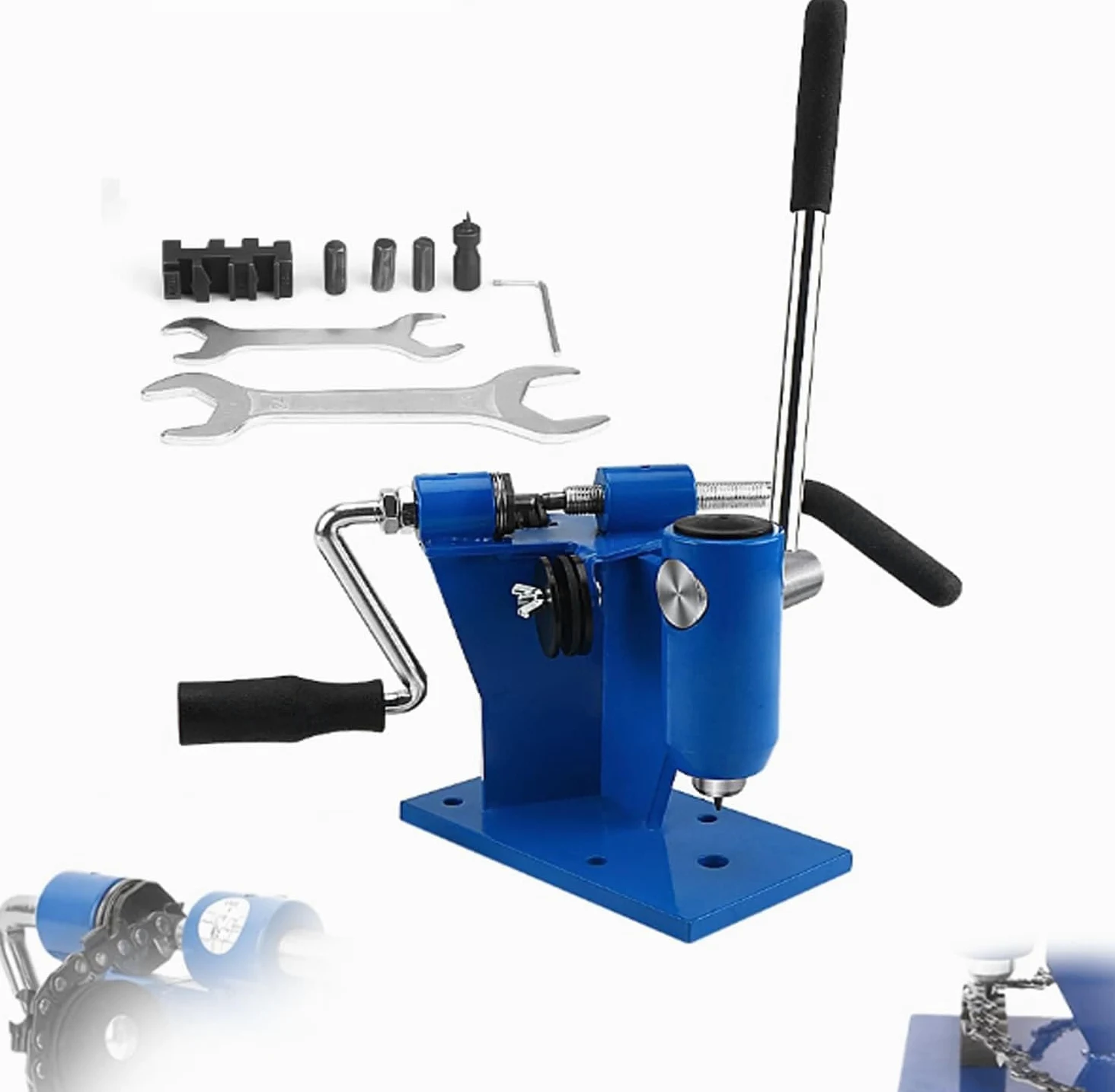 Herramienta de extracción de cadena para reparación de motosierras, yunque ajustable para desmontar eslabones de cadena de sierra