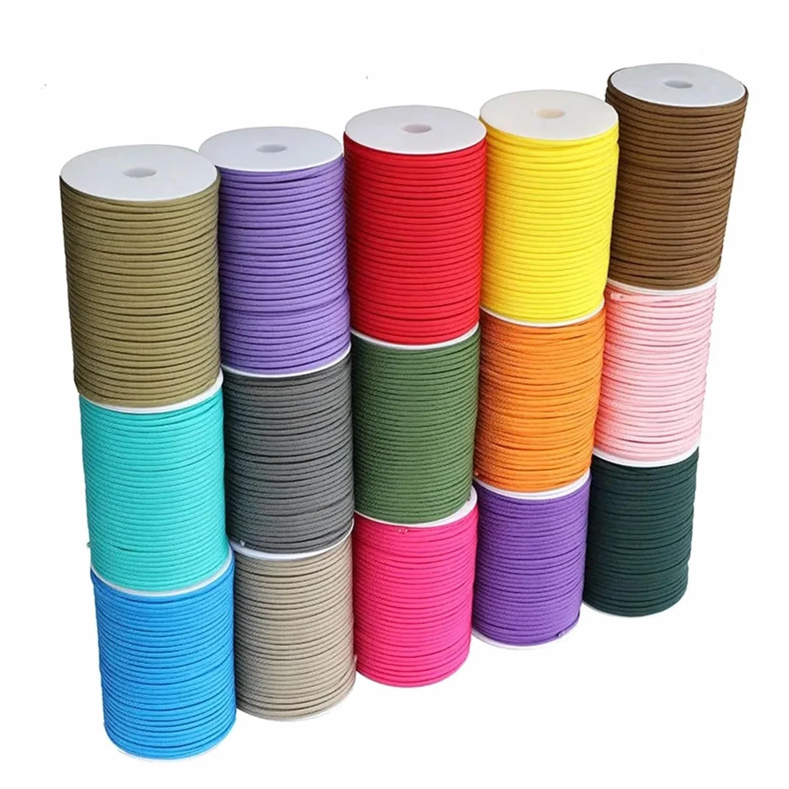 Paracorde Cuerda de Paraguas 7 núcleos montada en Eje 100m, Pulsera Cuerda paracaídas 4mm, Alambre Trenzado, tracción for Tienda, Viento(64 Pink)