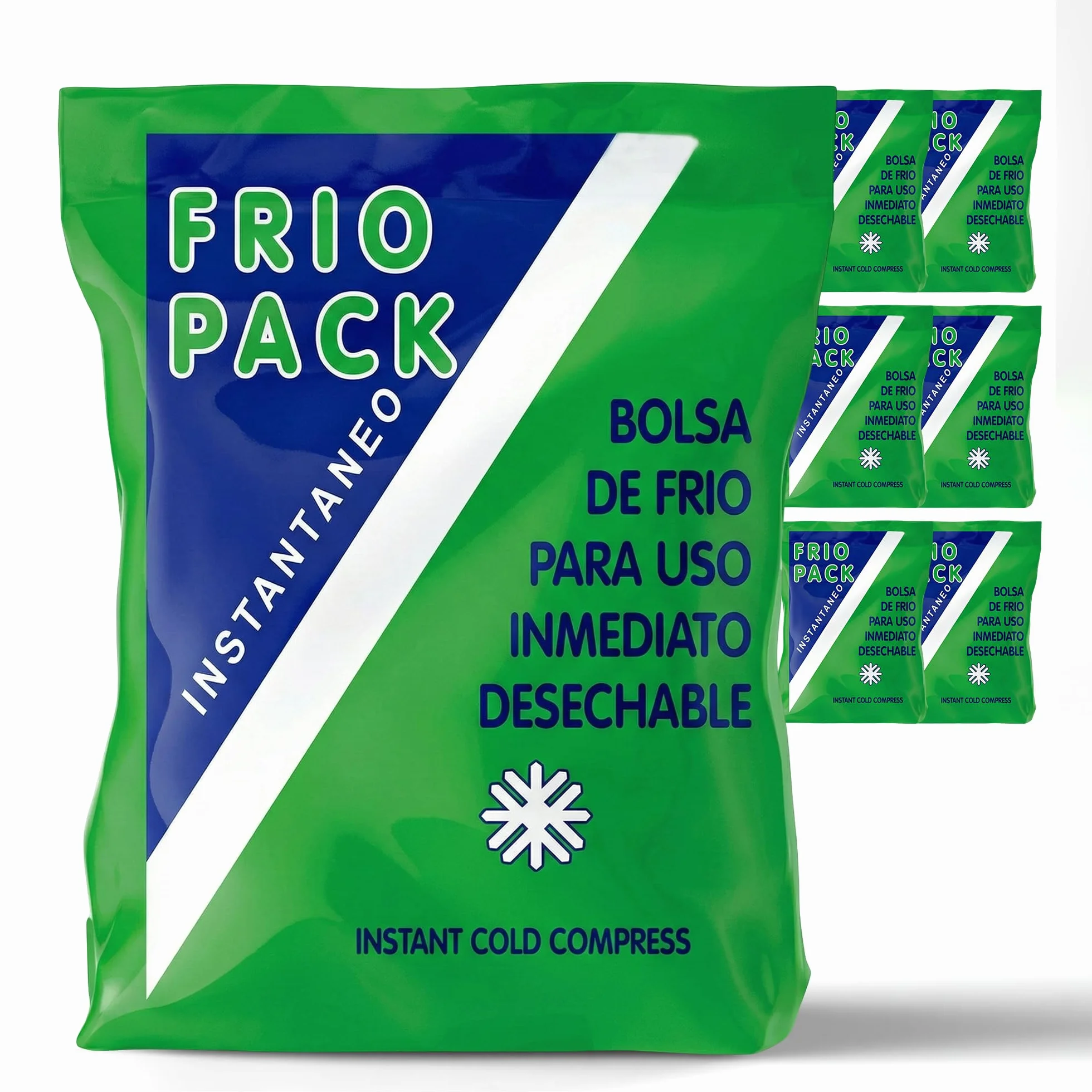 Bolsa de Frío Instantáneo 14x23 cm 6 Unidades Un Solo Uso