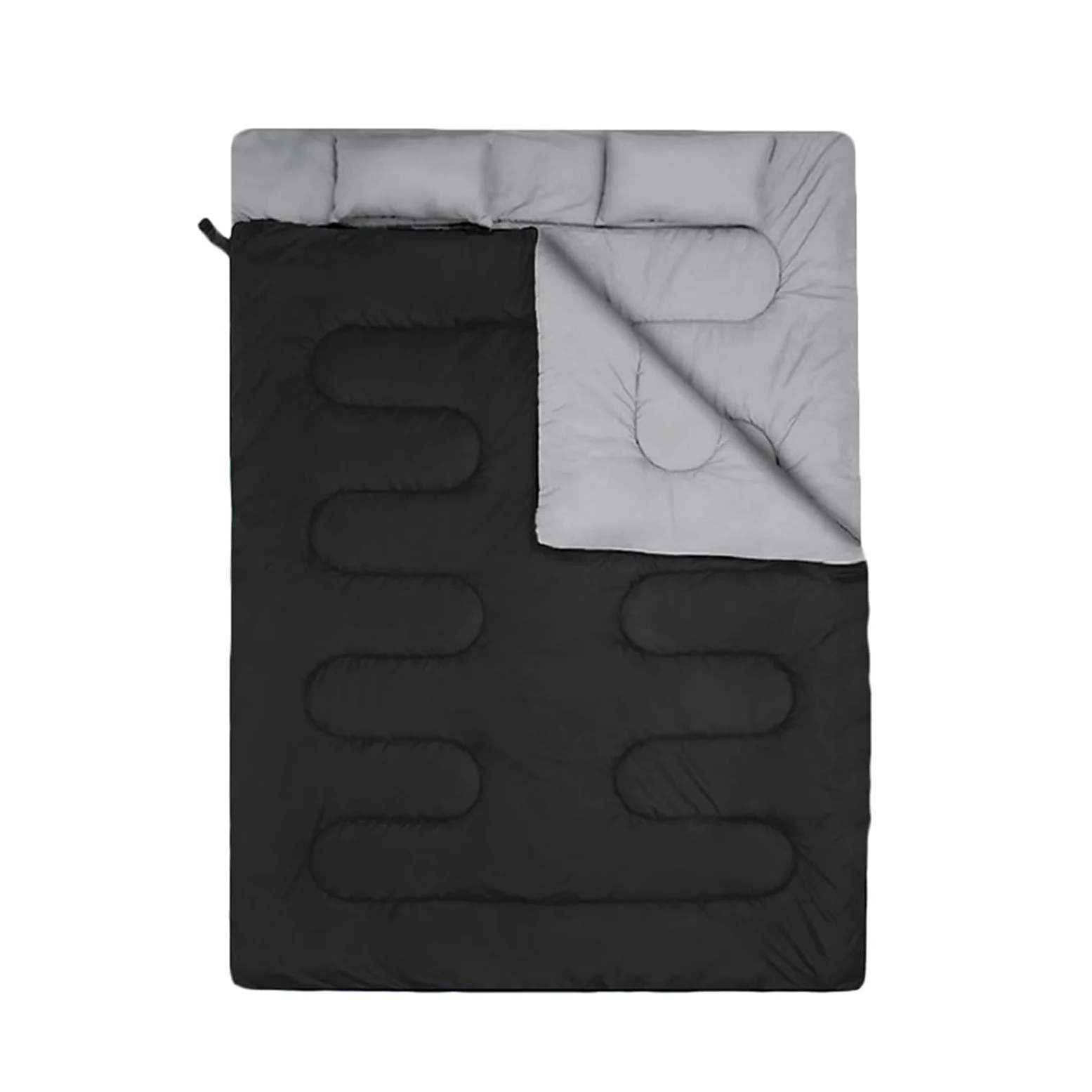 Saco de dormir con calefacción doble tamaño Queen para adultos, 3 estaciones, clima cálido y frío, perfecto para camping, senderismo y mochileros