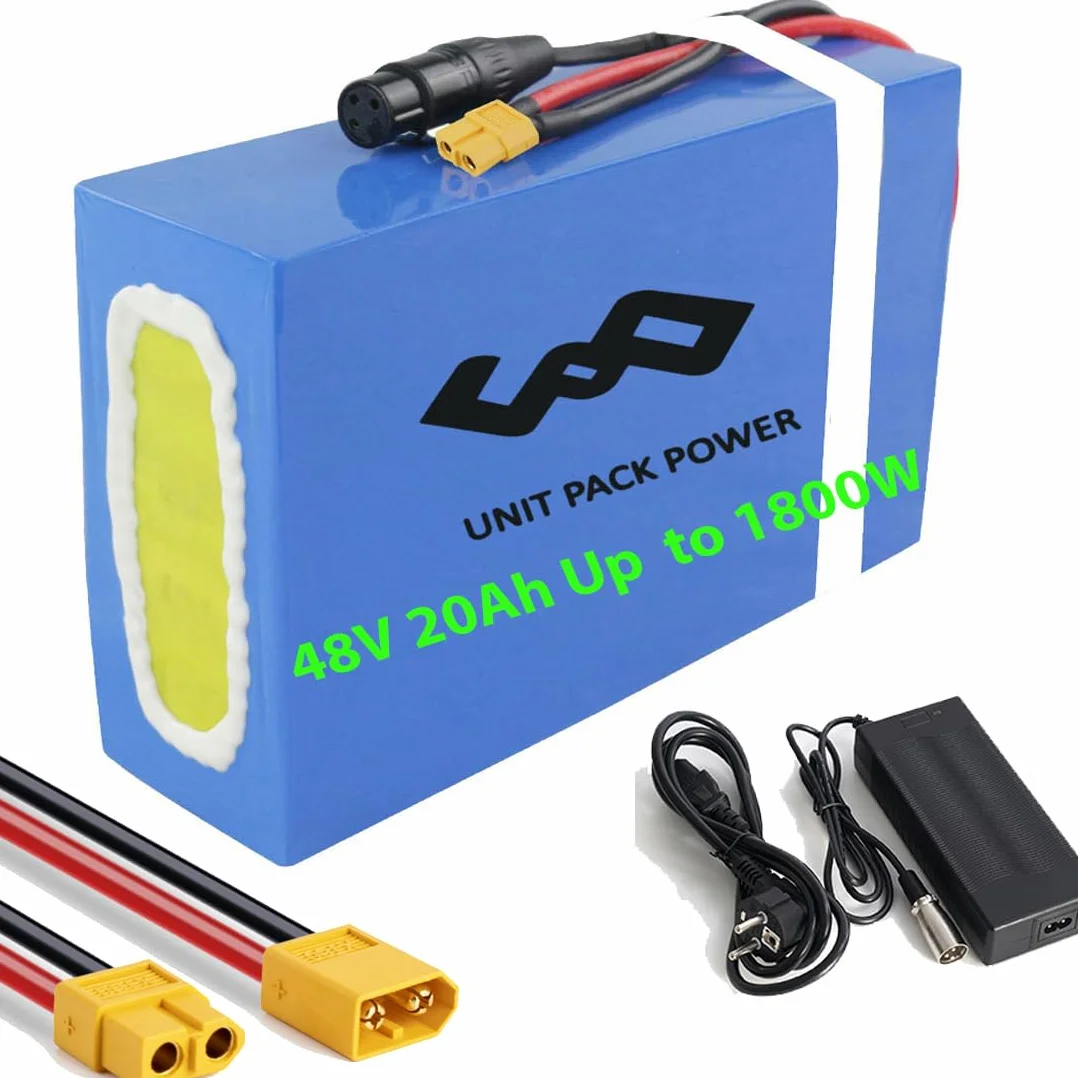 UNIT PACK POWER Batería de Litio 20ah / 40ah 36v / 48v / 52v / 60v / 72v Batería de Bicicleta eléctrica Scooter eléctrico/Motocicleta/Triciclo/Silla de Ruedas 0-3500w