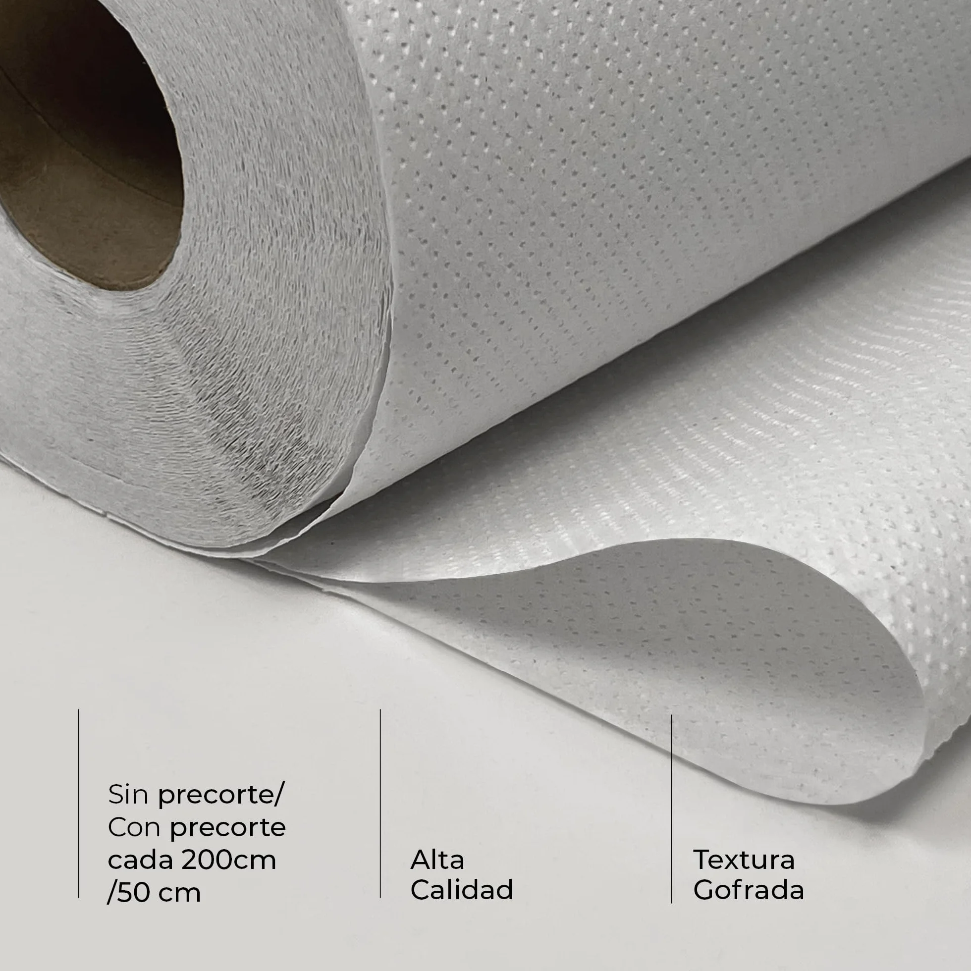 MUNTRADE Rollos Papel Camilla Sin Precorte 60 cm x 65 m 6 Rollos