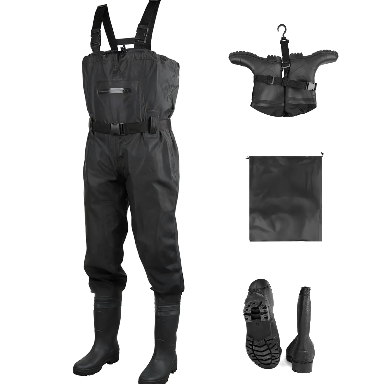 SWAWIS Vadeadores de Pesca para Hombres Impermeables Transpirables Mujeres Caza Vadeadores Transpirables e Impermeables, Ideales para Obras de Construcción, Pesca y Granjas 42-46W