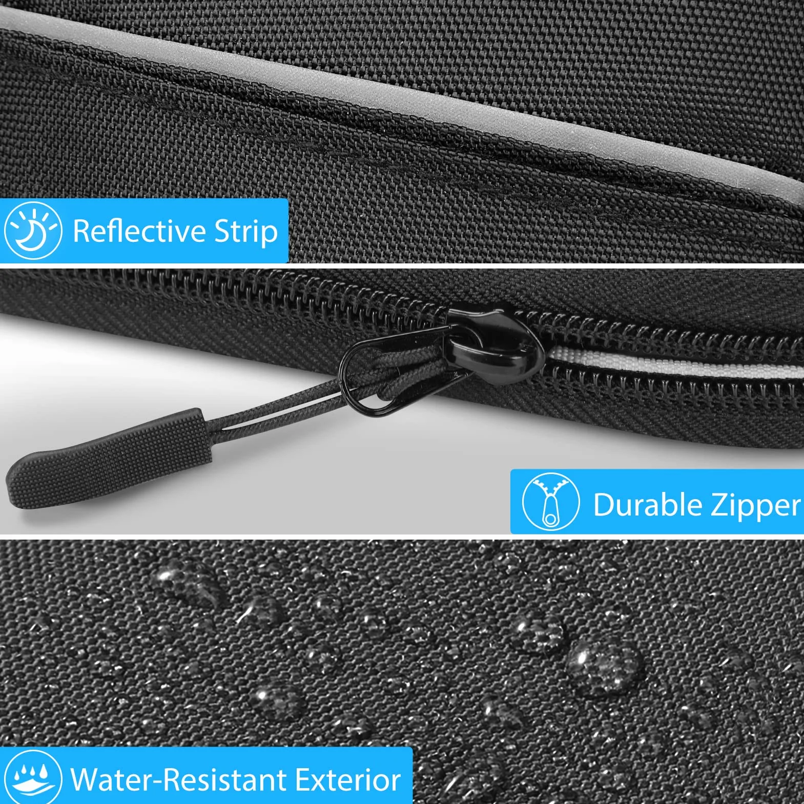 MEDMAX Enfriador Bolsa de Insulina 2 Paquetes de Hielo, Estuche Aislado para Suministros Diabéticos, Negro