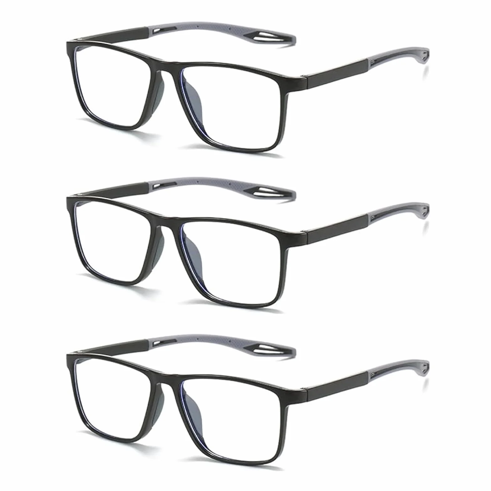 Hubeye Gafas de lectura deportiva ultraligeras anti luz azul 1.00
