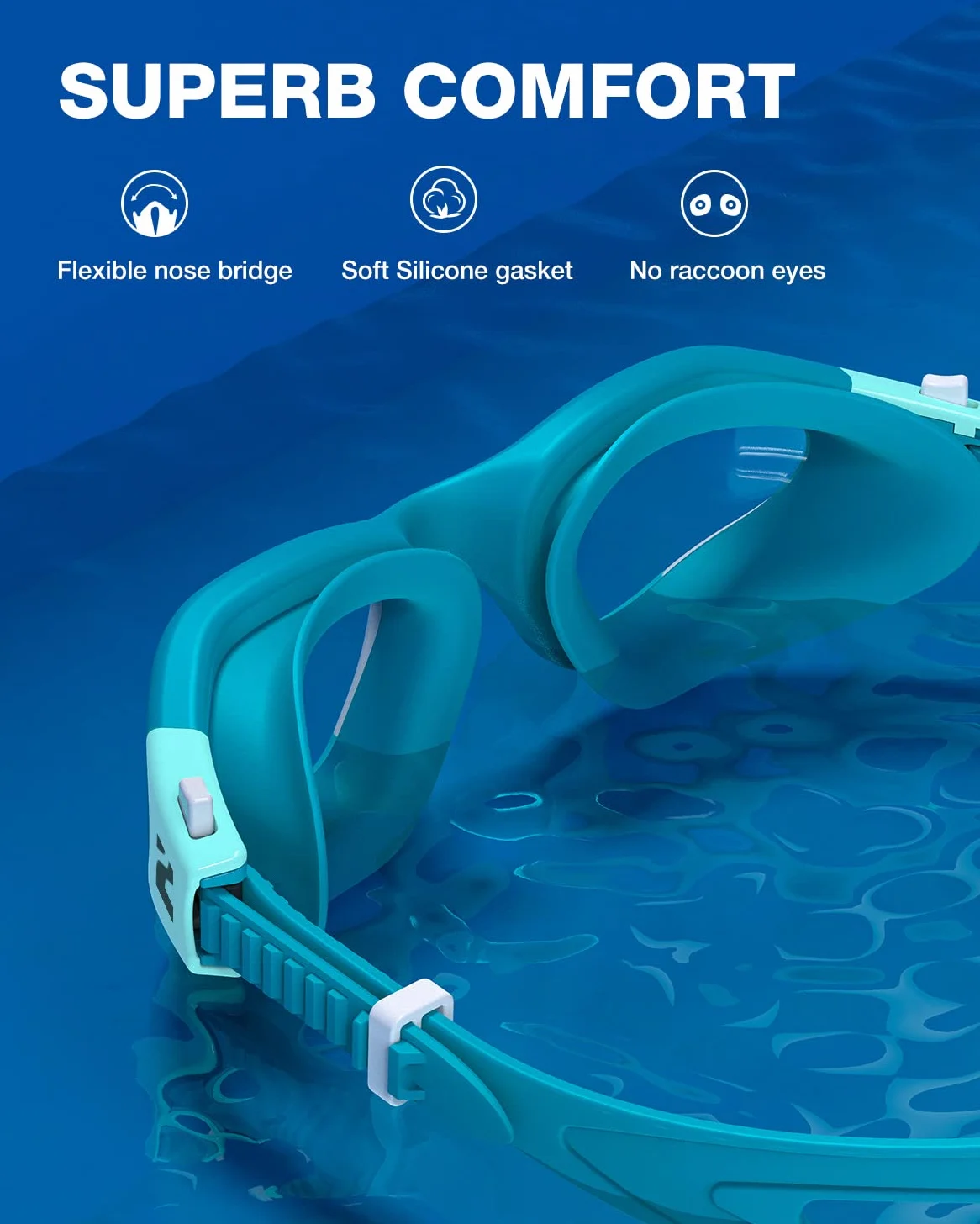 ZIONOR Gafas de natación G1 SE antivaho para adultos, hombres y mujeres