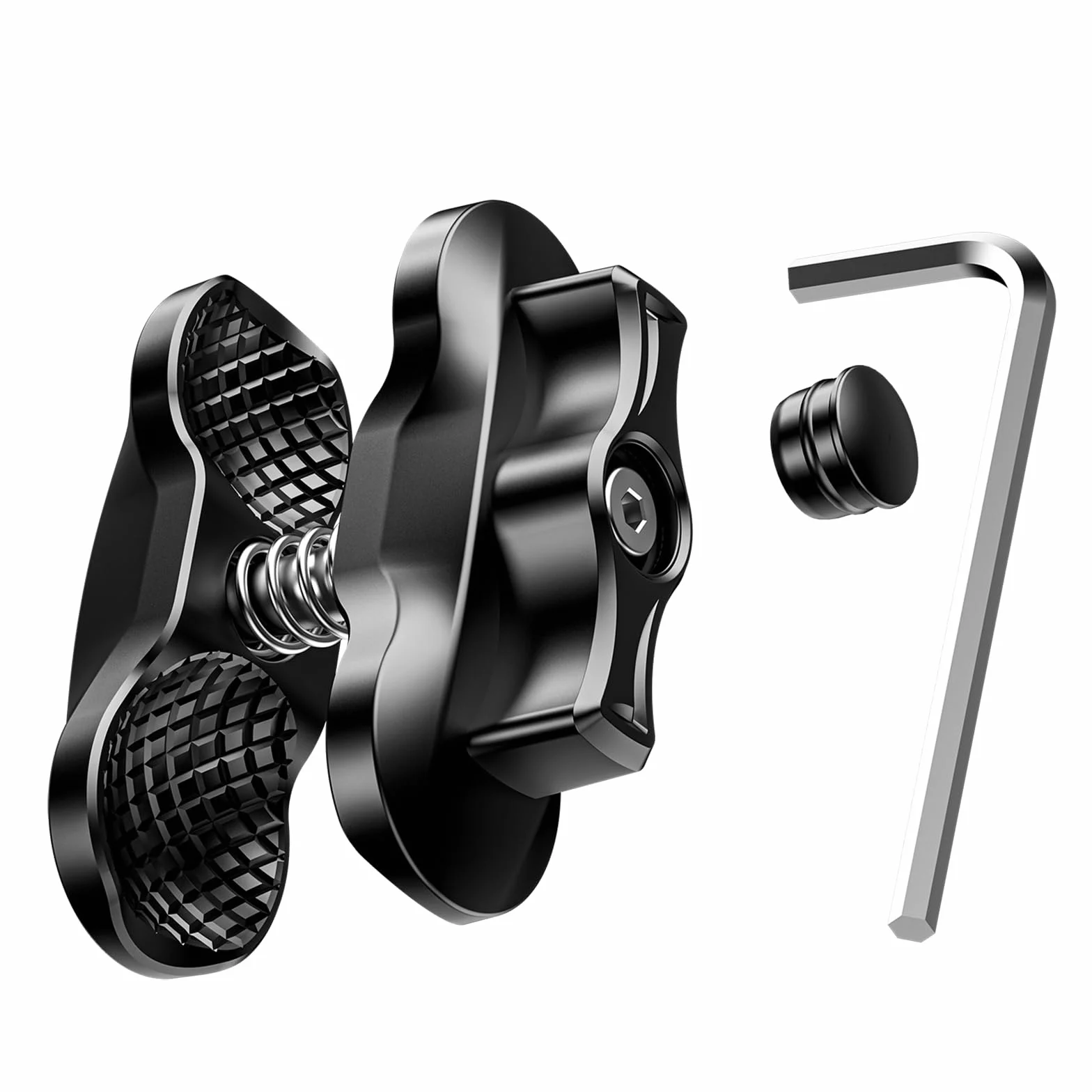 iMESTOU Brazo Doble Antirrobo de 1 Pulgada para Soportes RAM Tamaño B. Adaptador de Rótula de Seguridad de Aluminio Aeronáutico con Ajuste sin Herramientas, Longitud de 2.5 Pulgadas