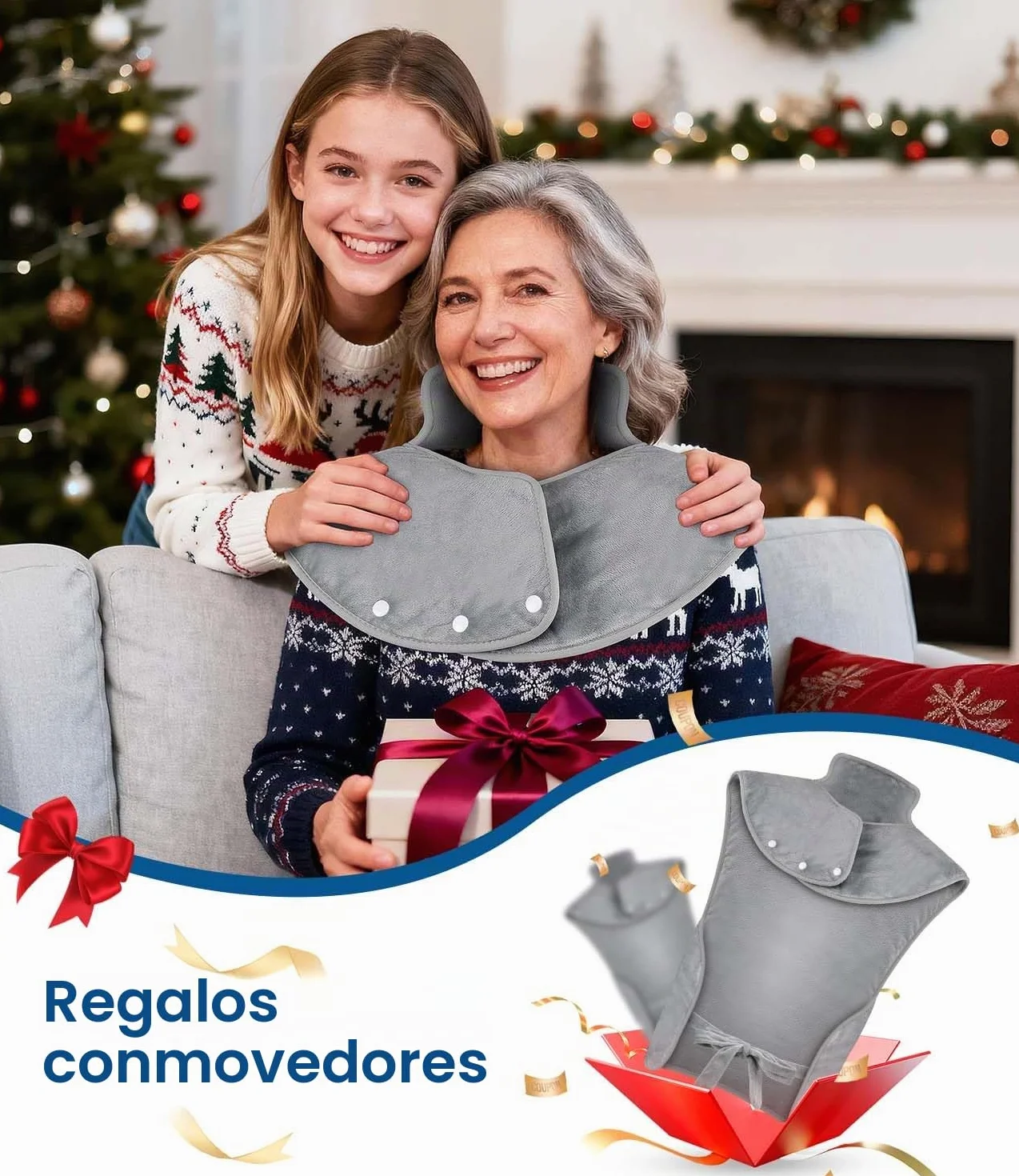 Cojín térmico para espalda, hombros y cuello, con apagado automático, lavable a máquina, 6 niveles de temperatura, con 4 temporizadores, almohadilla térmica para la espalda (100 x 60 cm)