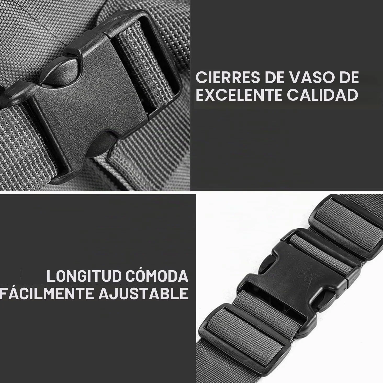 aiGear 55L Mochilas Tácticas Militar Gran Capacidad con Sistema Molle Negra | Bolsa de Emergencia Para 3 Días, Impermeable, Mochila de Asalto Molle, para Senderismo, Pesca, Acampada, Equipo de Emergencia