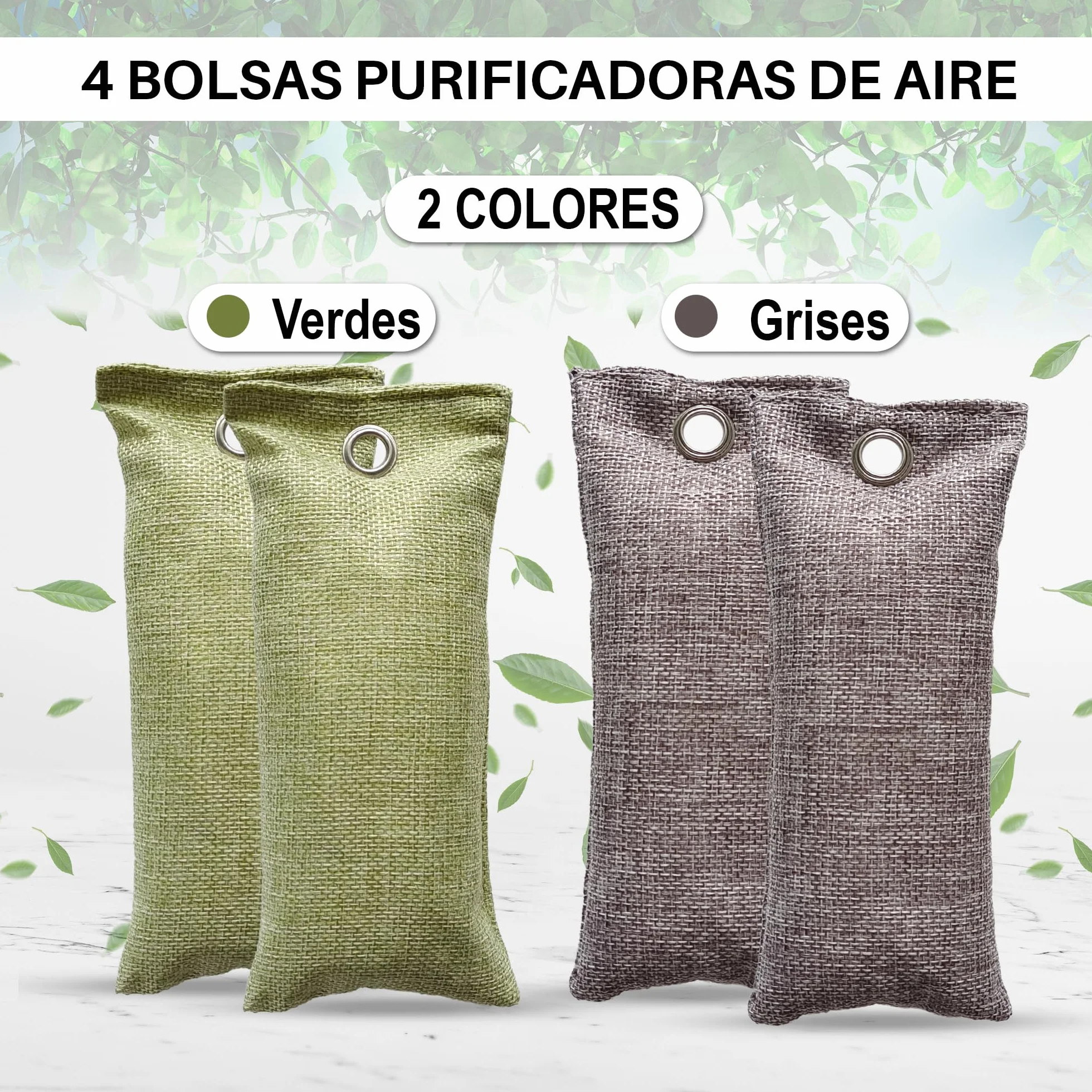 Bolsas de carbón activado 80g neutralizador absorbe olores purificadoras antihumedad armarios nevera ropa