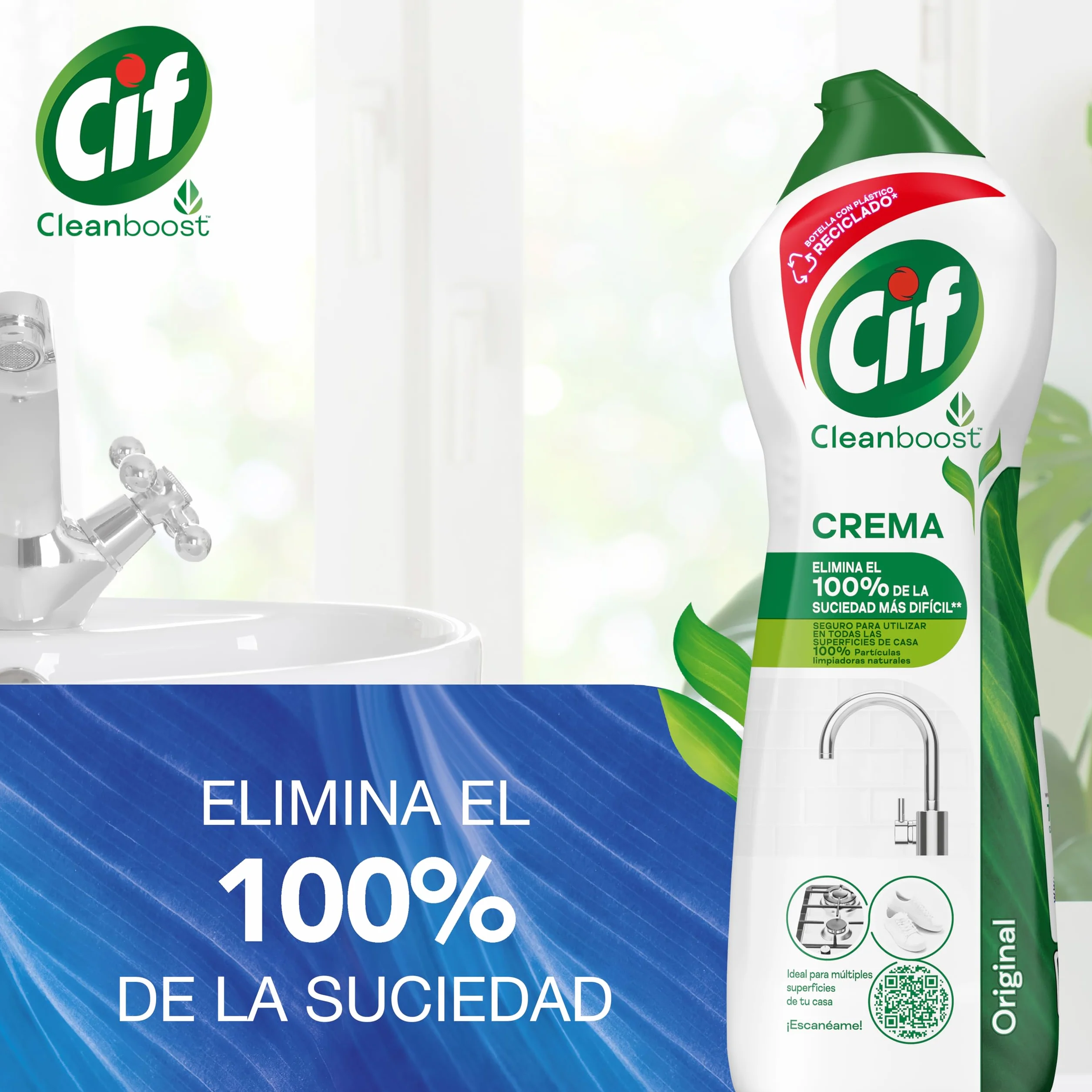 CIF Crema Original Multisuperficies Limpiador 750 ml