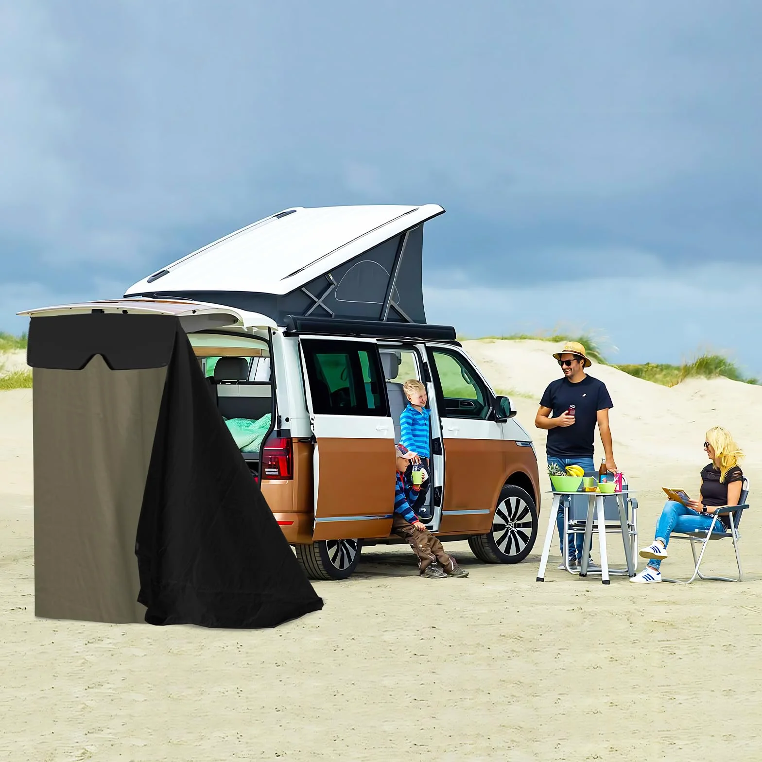 Carpa Trasera Reemplazo para VW T4 T5 T6 T6.1 Impermeable para Autobús SUV Van Camping