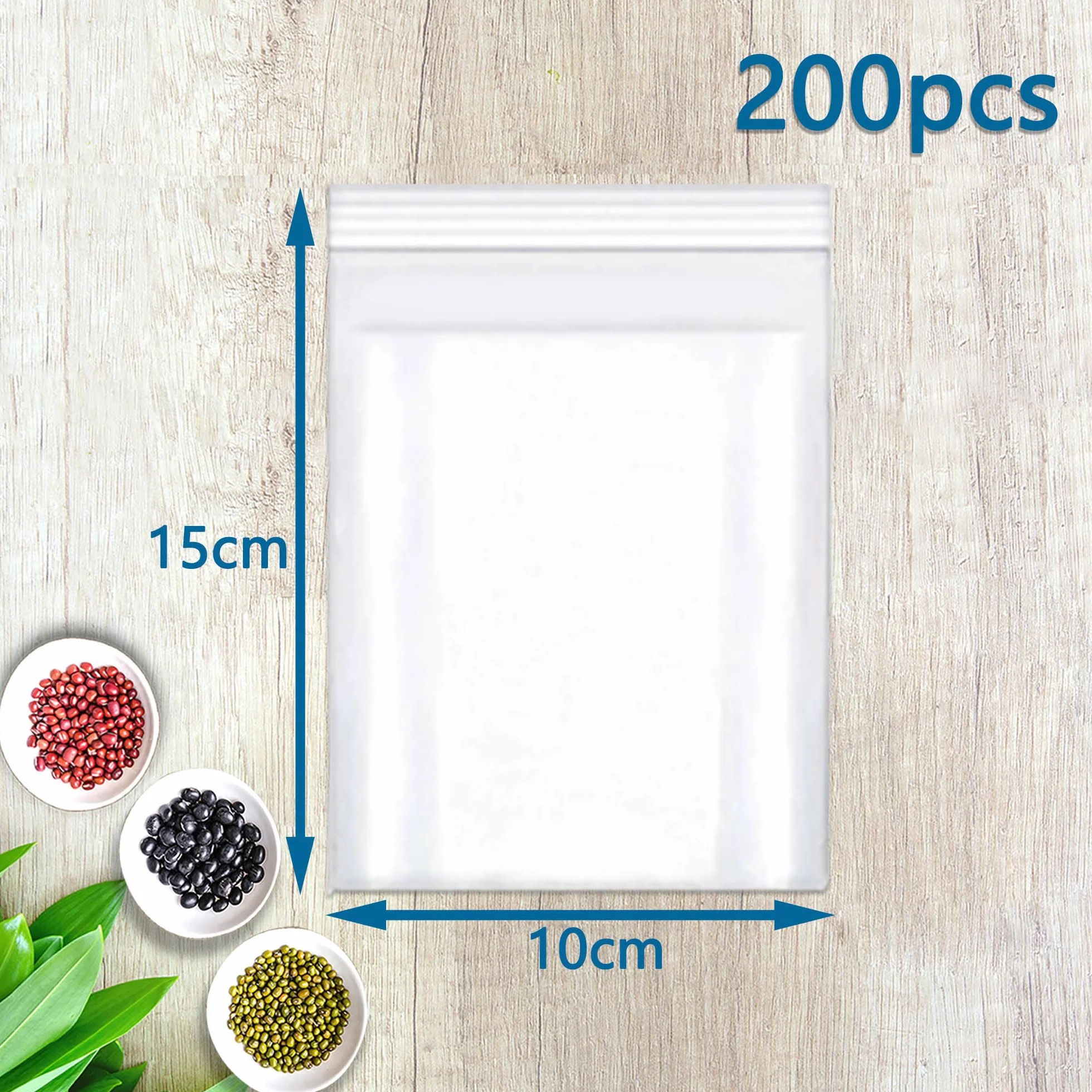 Bolsas Autocierre Transparente 10x15cm 200pcs Pequeñas de Plastico para Empaquetar