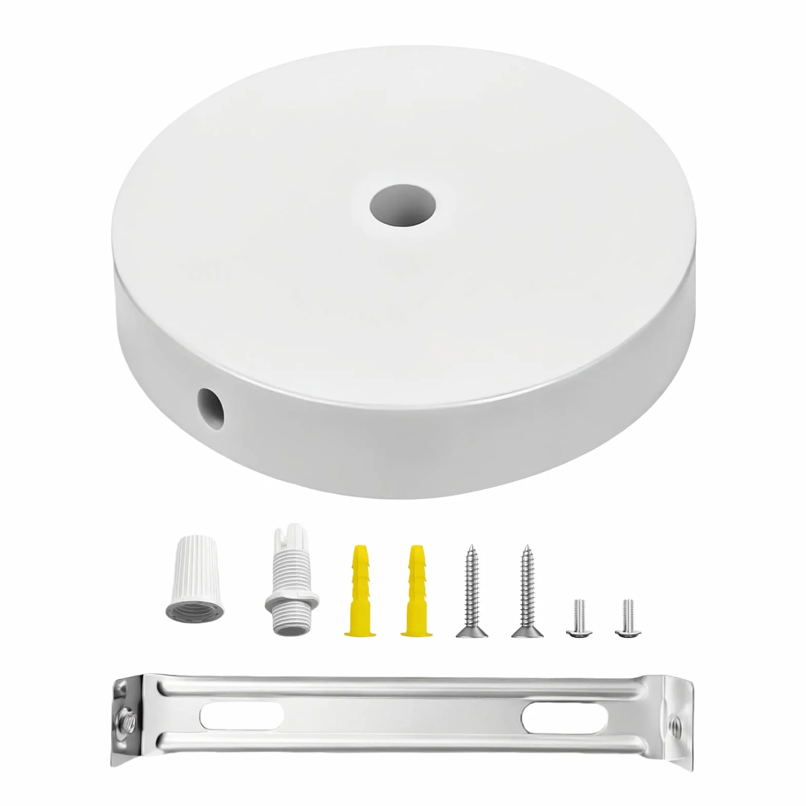 Baldaquino de techo blanco redondo para lámpara candelabro