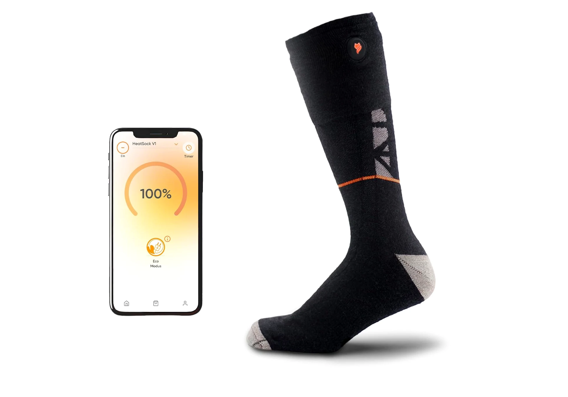 Vulpés HeatSock V1 - Calcetines inteligentes calefactables | lana merino | control de smartphone