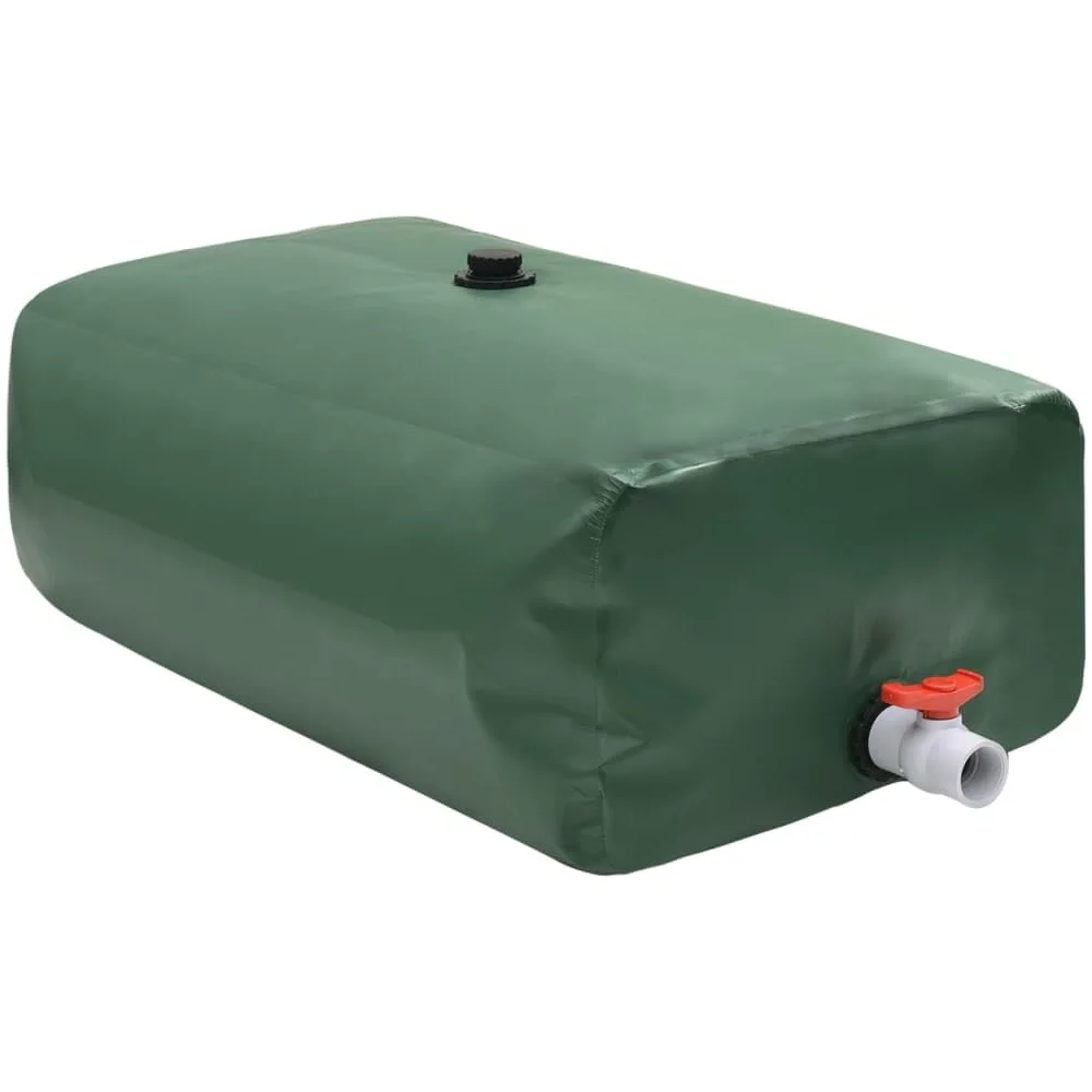 Homgoday Depósito de agua con grifo plegable 1000 L de PVC, decoración, bidón de agua, depósito para agua de lluvia, recipiente de agua
