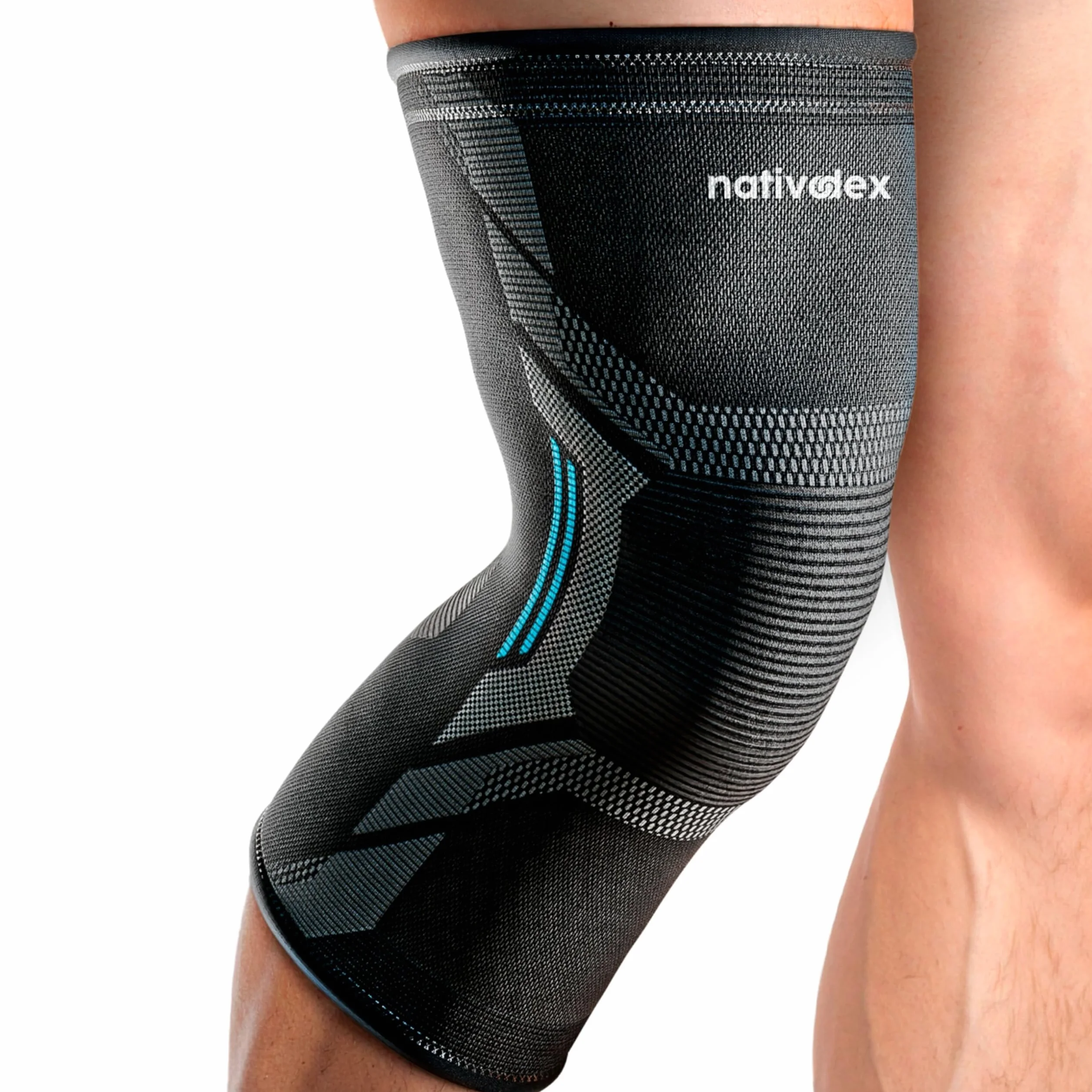 NativoDex Rodillera Menisco Ligamento Compresión Antideslizante Ortopédica Deportiva Estabilizadora Soporte Running Gimnasio Artrosis Tendinitis Rótula